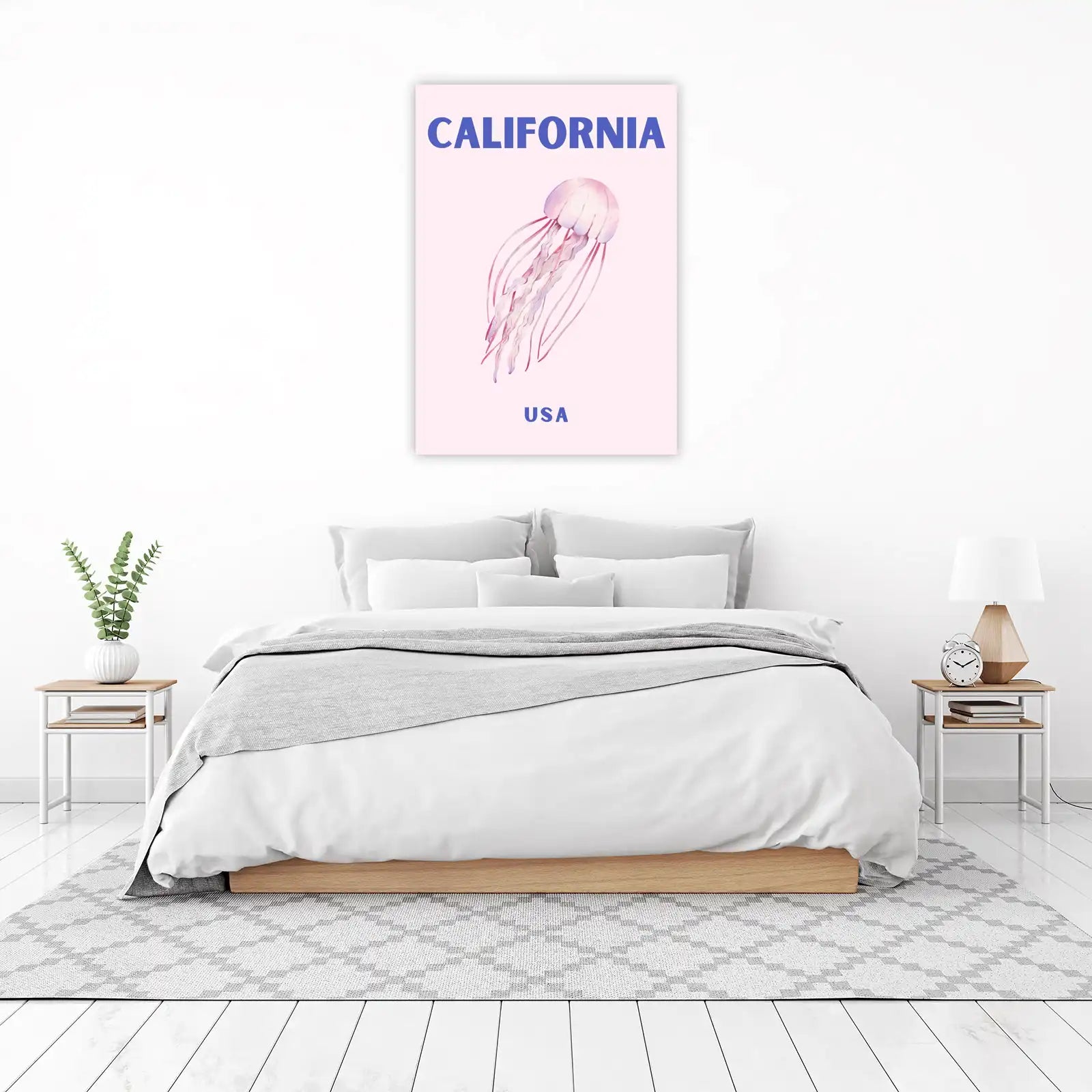 Elegant Jellyfish & California Beach Vibes Wall Art