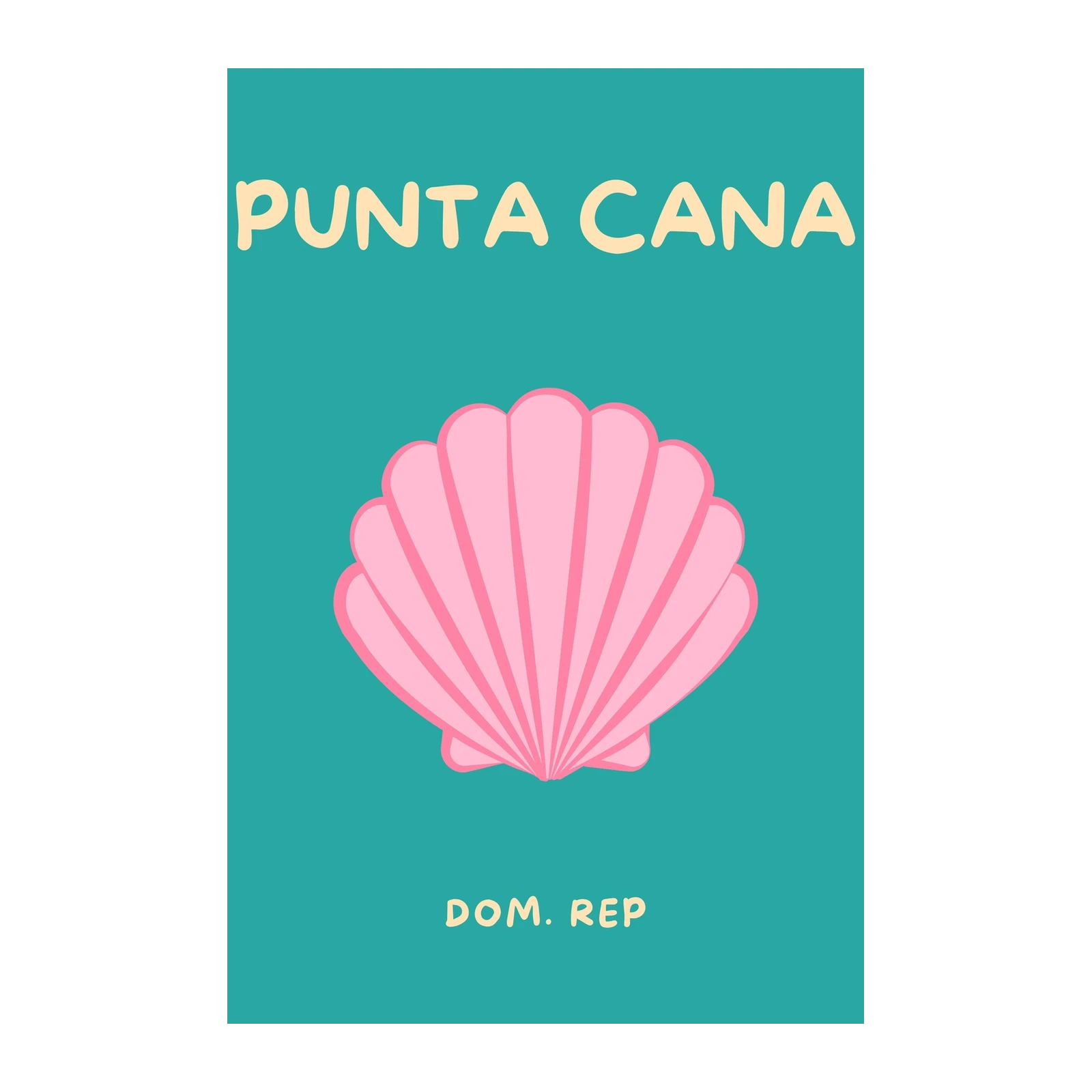 Punta Cana Seashell Beach Vibes Wall Art