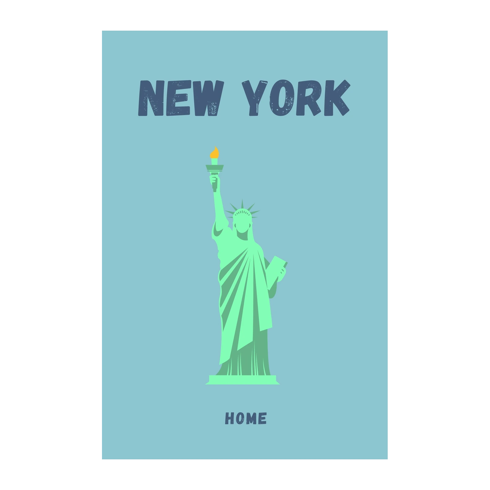 New York Skyline Statue of Liberty Wall Art