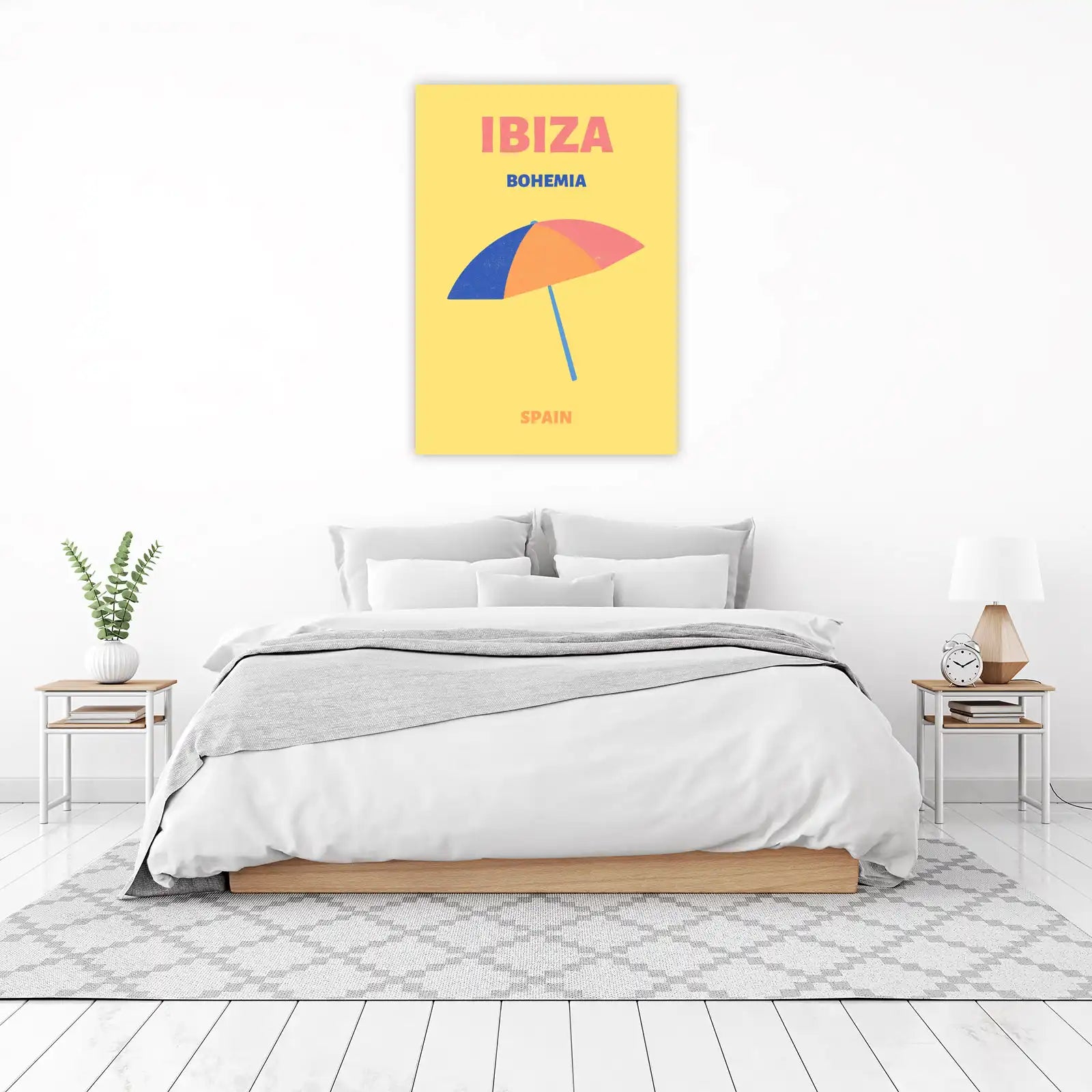 Vibrant Ibiza Bohemia Beach Umbrella Wall Art