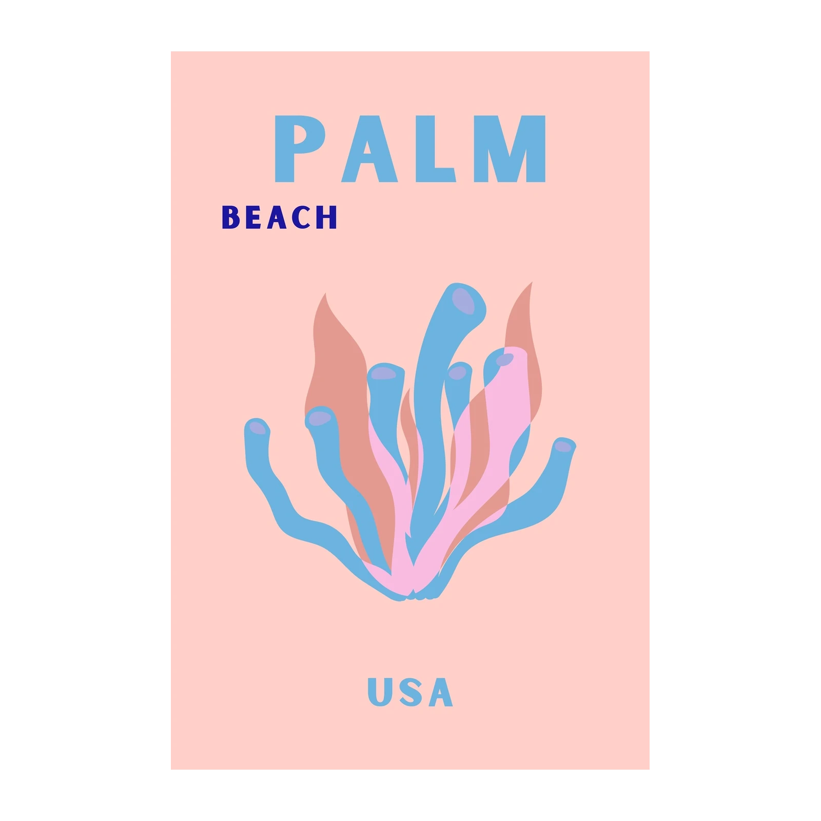 Palm Beach Coral Coastal Wall Art