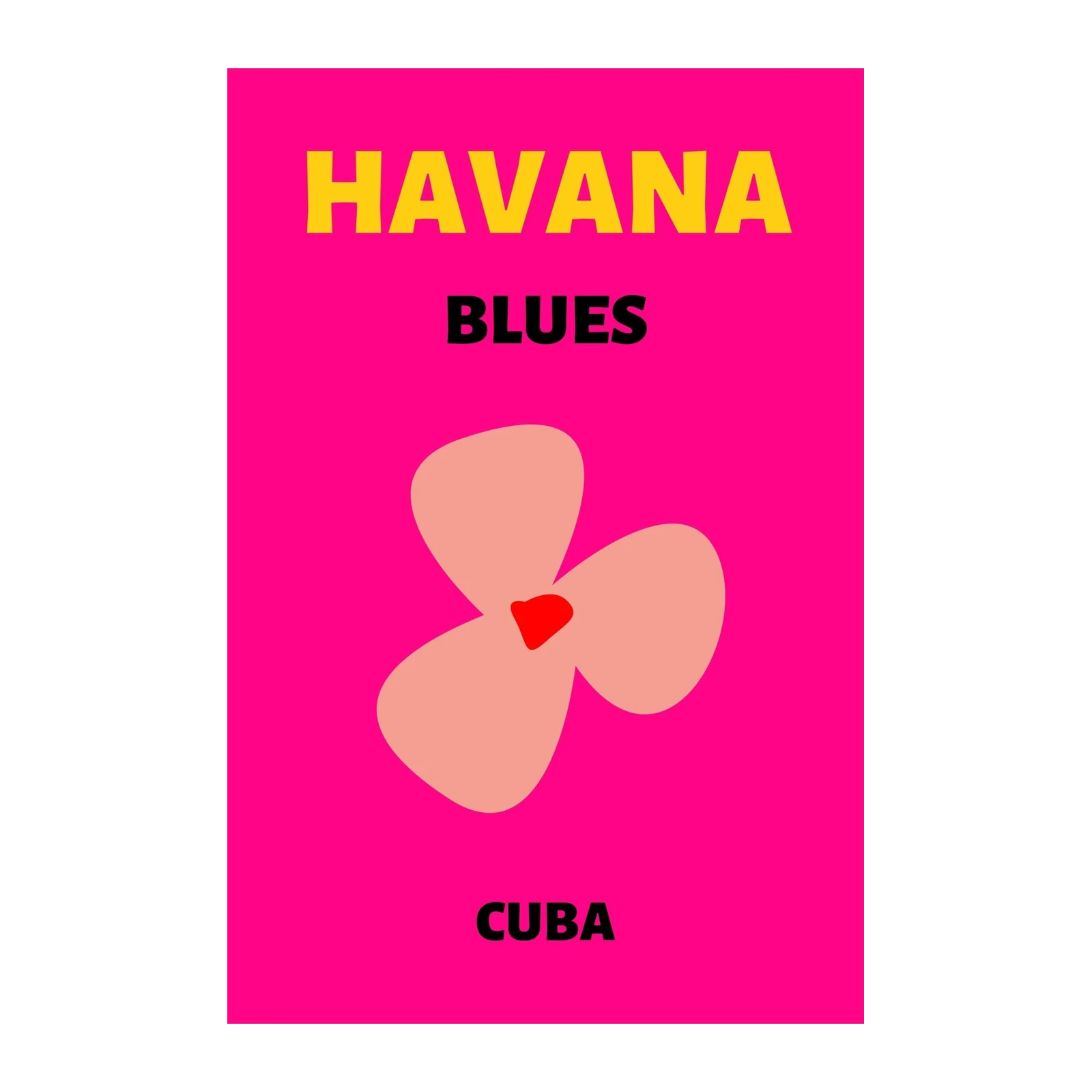 Havana Blues Floral Cuba Wall Art