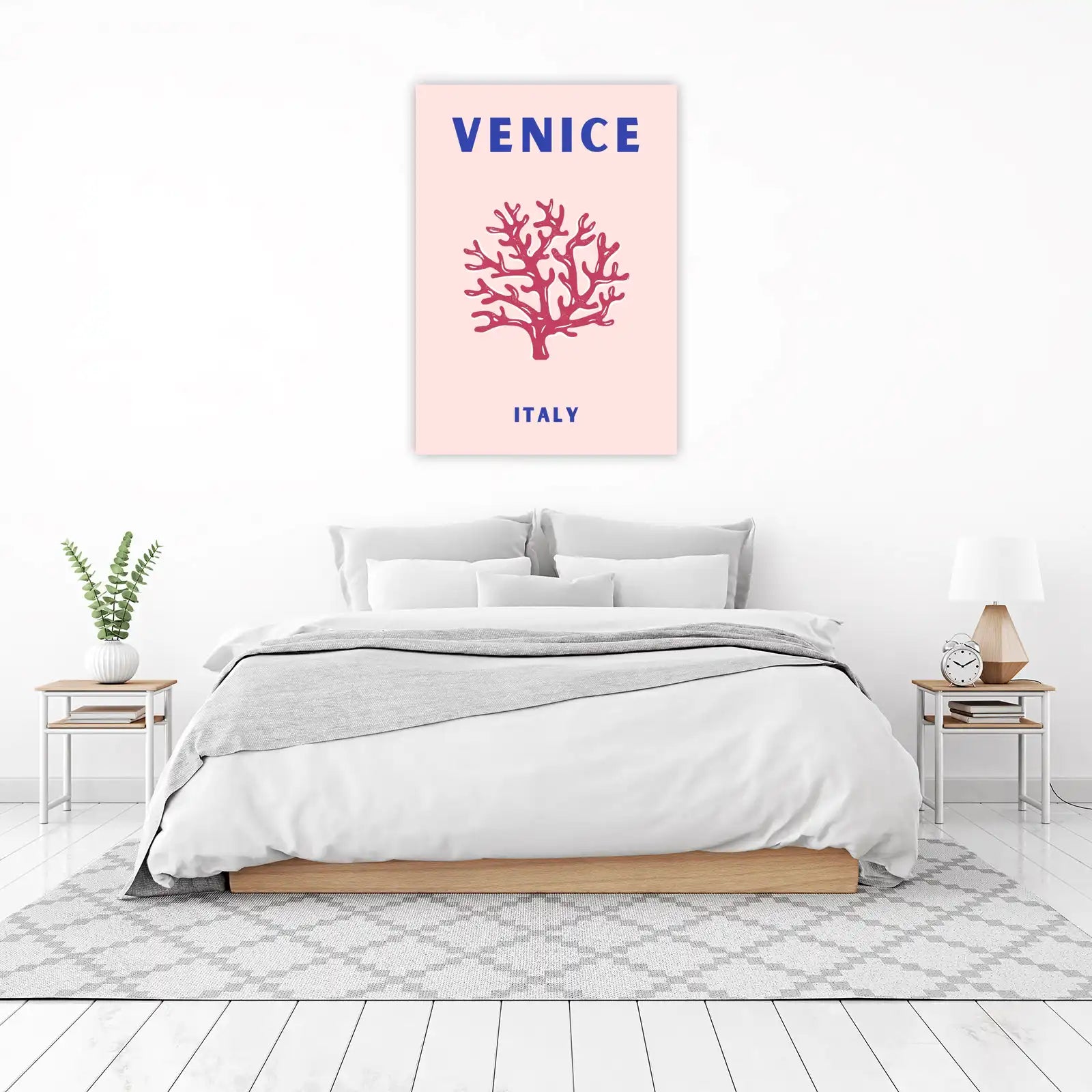 Venice Italy Coral Aesthetic Wall Art