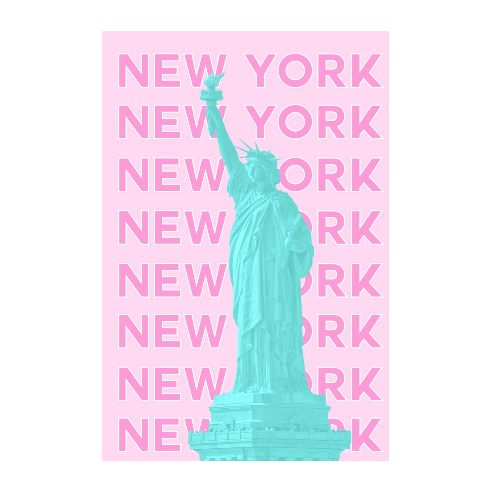 Iconic Statue of Liberty Neon Wall Art