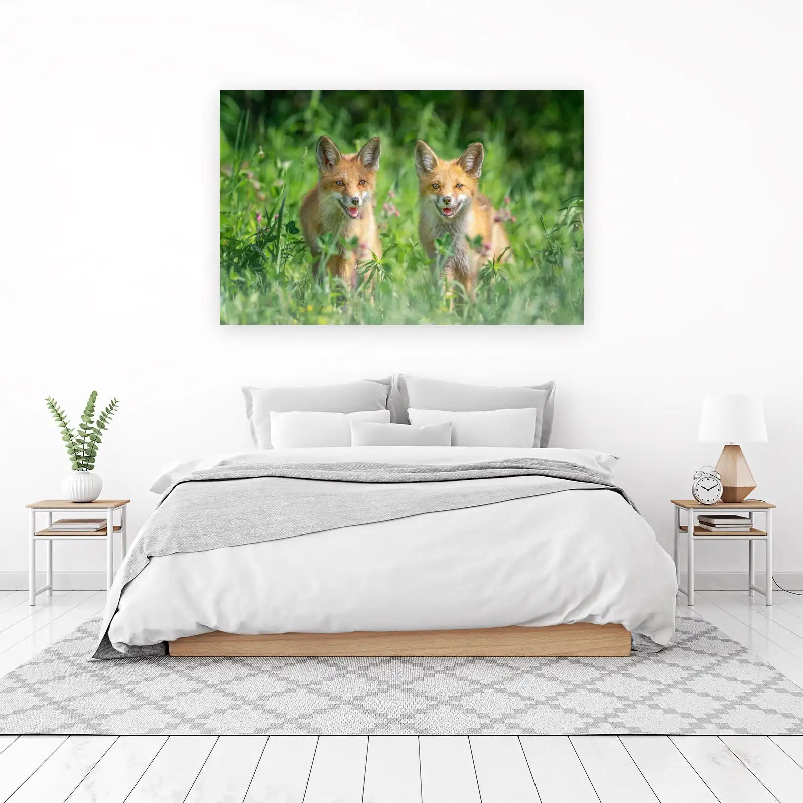 Adorable Fox Duo Nature Wall Art