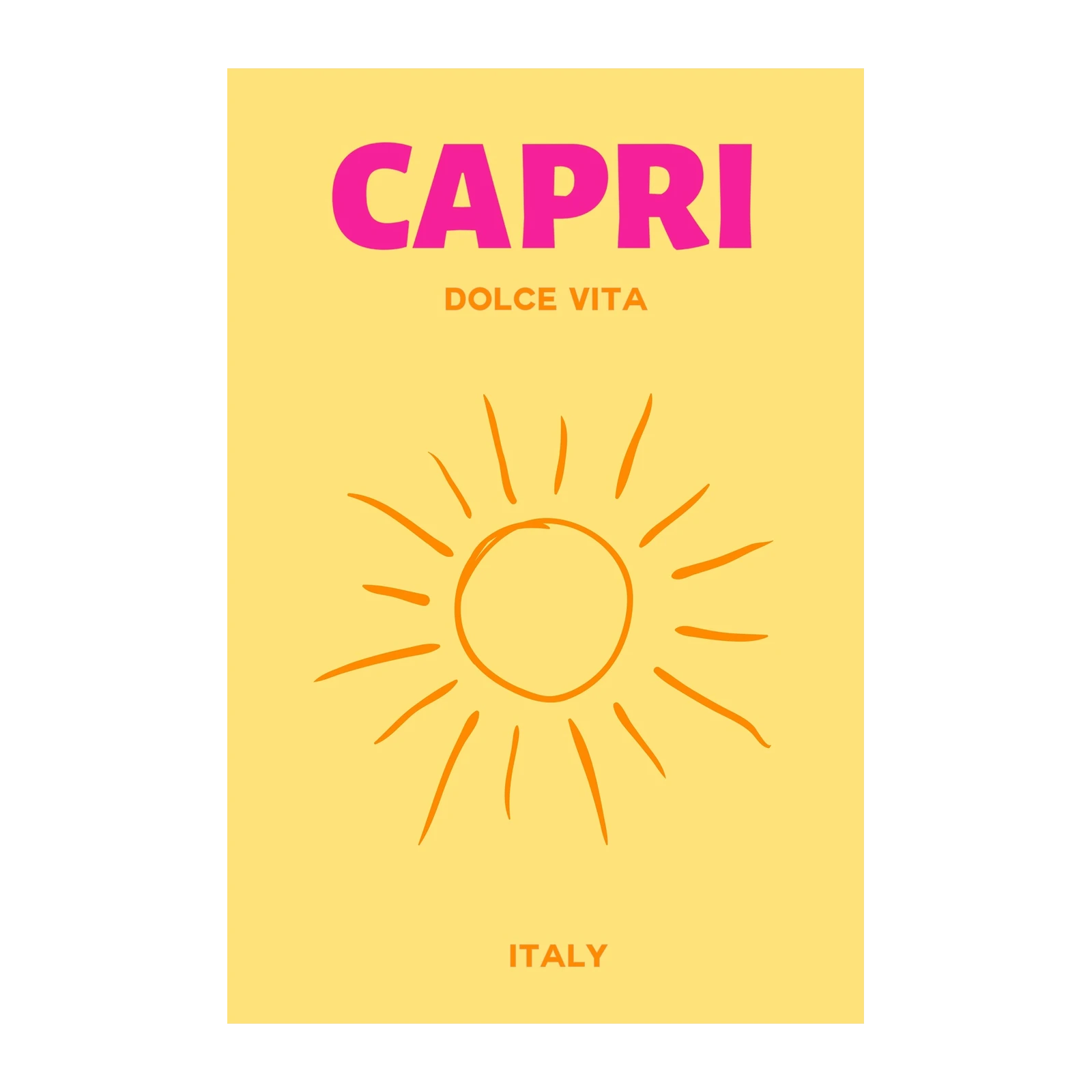 Capri Dolce Vita Sun Wall Art