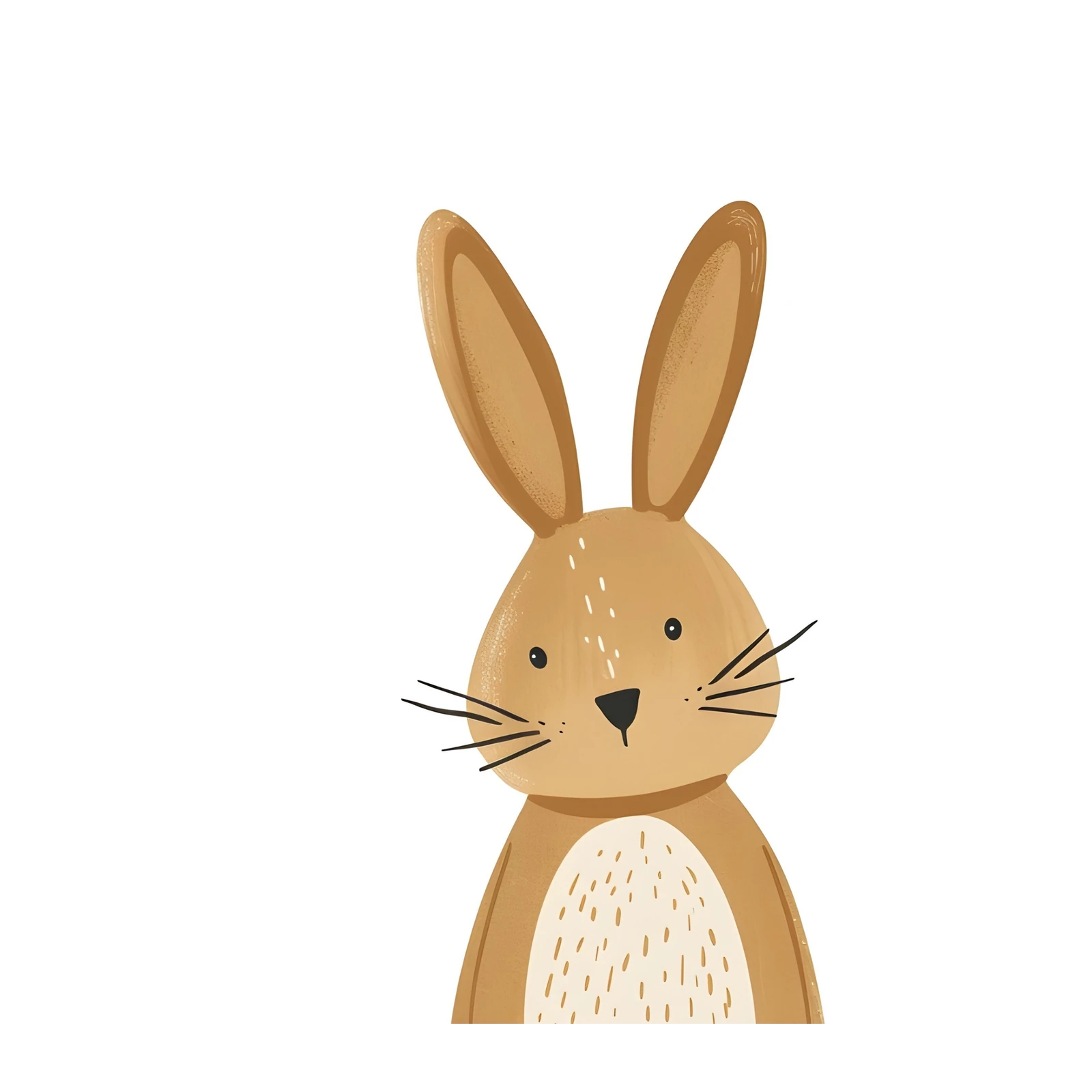 Adorable Brown Bunny Cute Nursery Wall Art