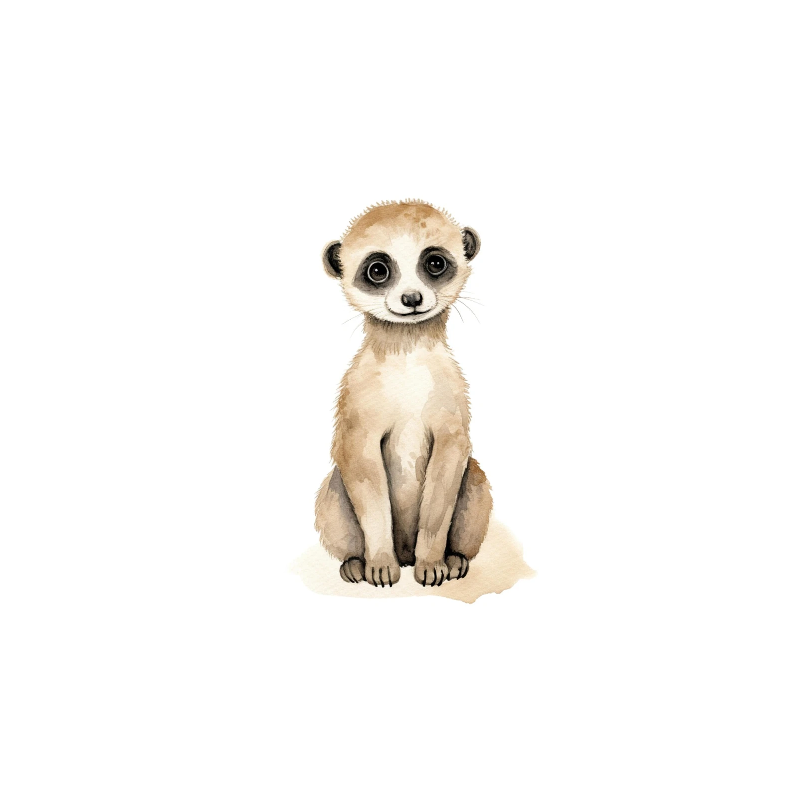 Adorable Watercolor Meerkat Art Wall Art for Nursery