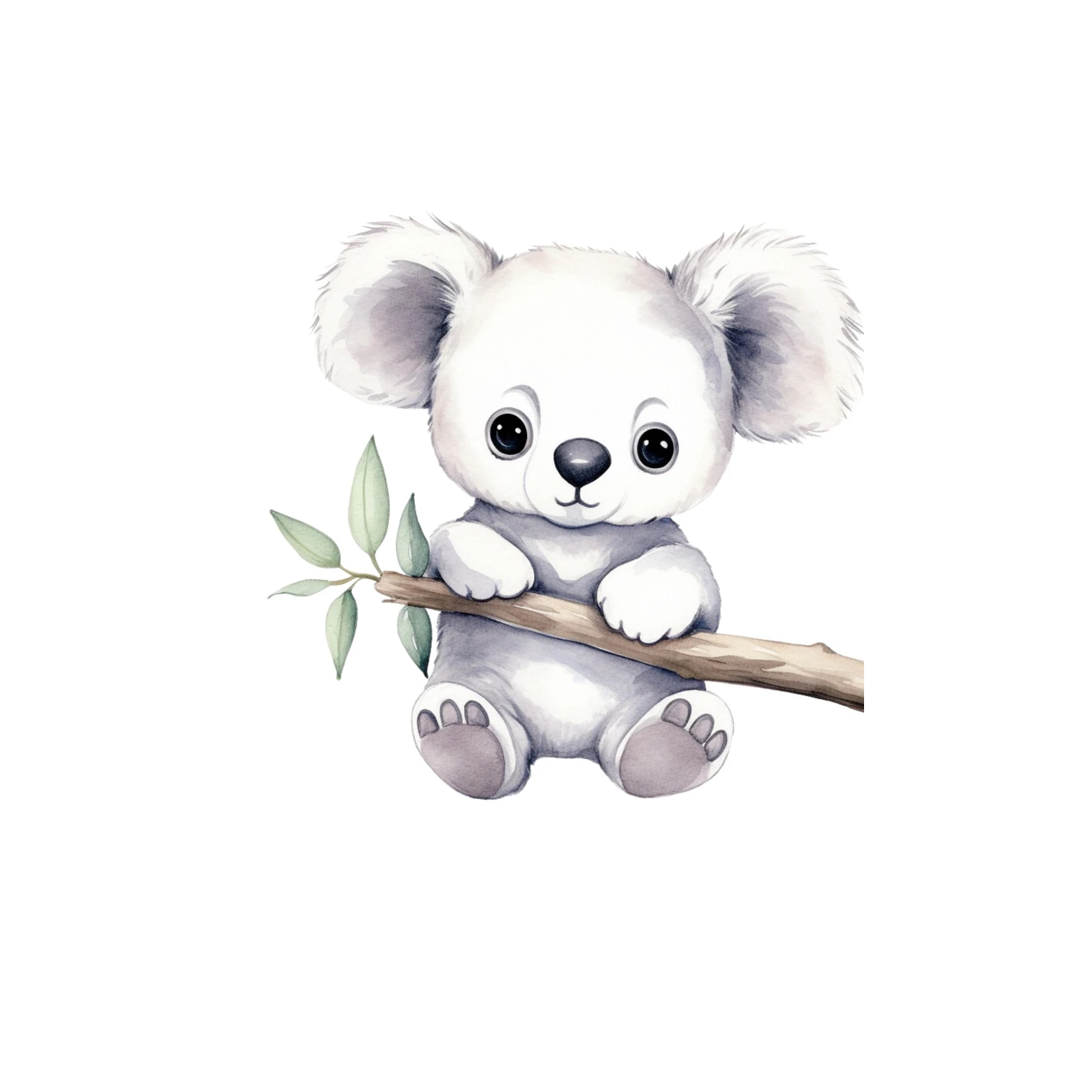 Adorable Baby Koala Watercolor Wall Art