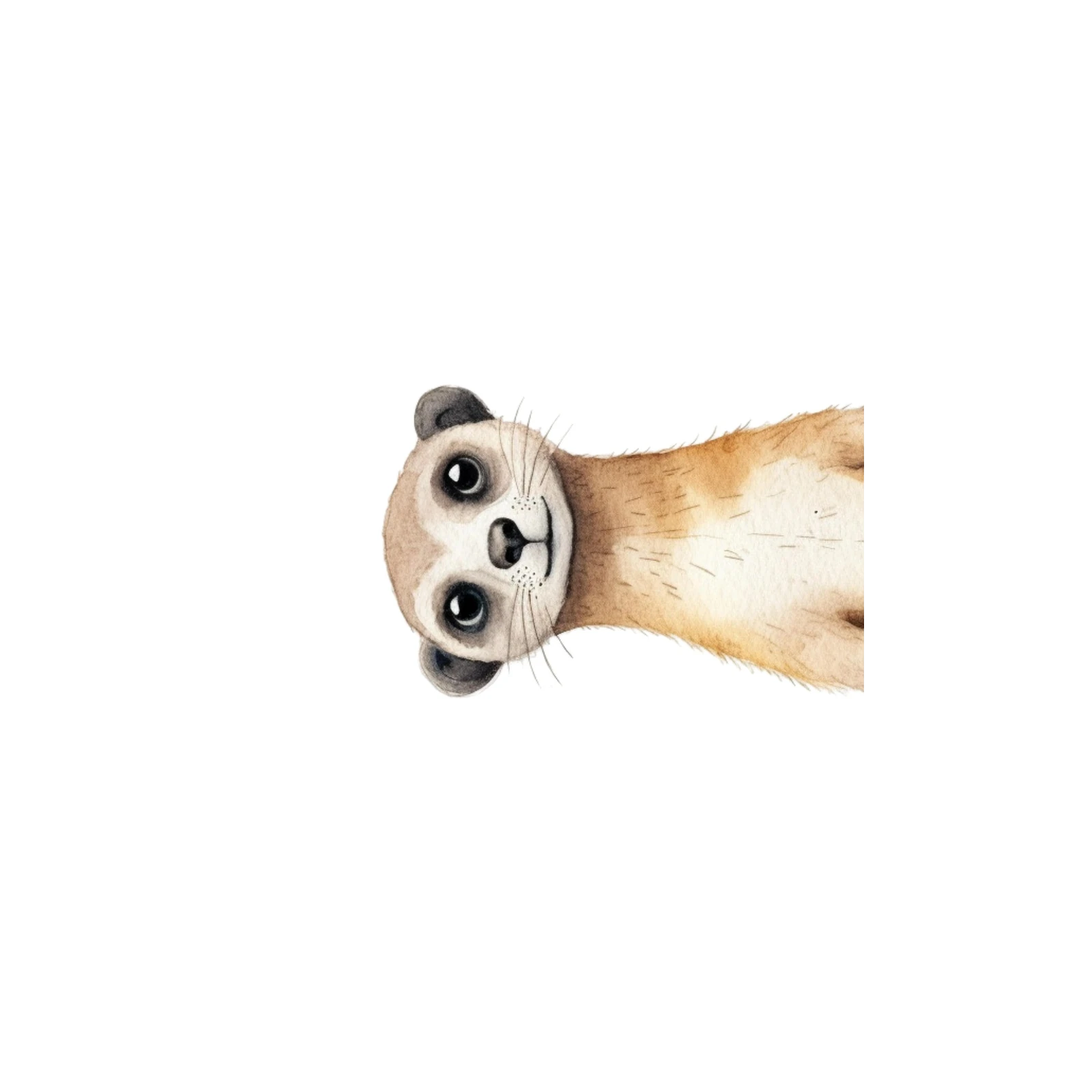 Playful Meerkat Watercolor Wall Art for Kids Rooms