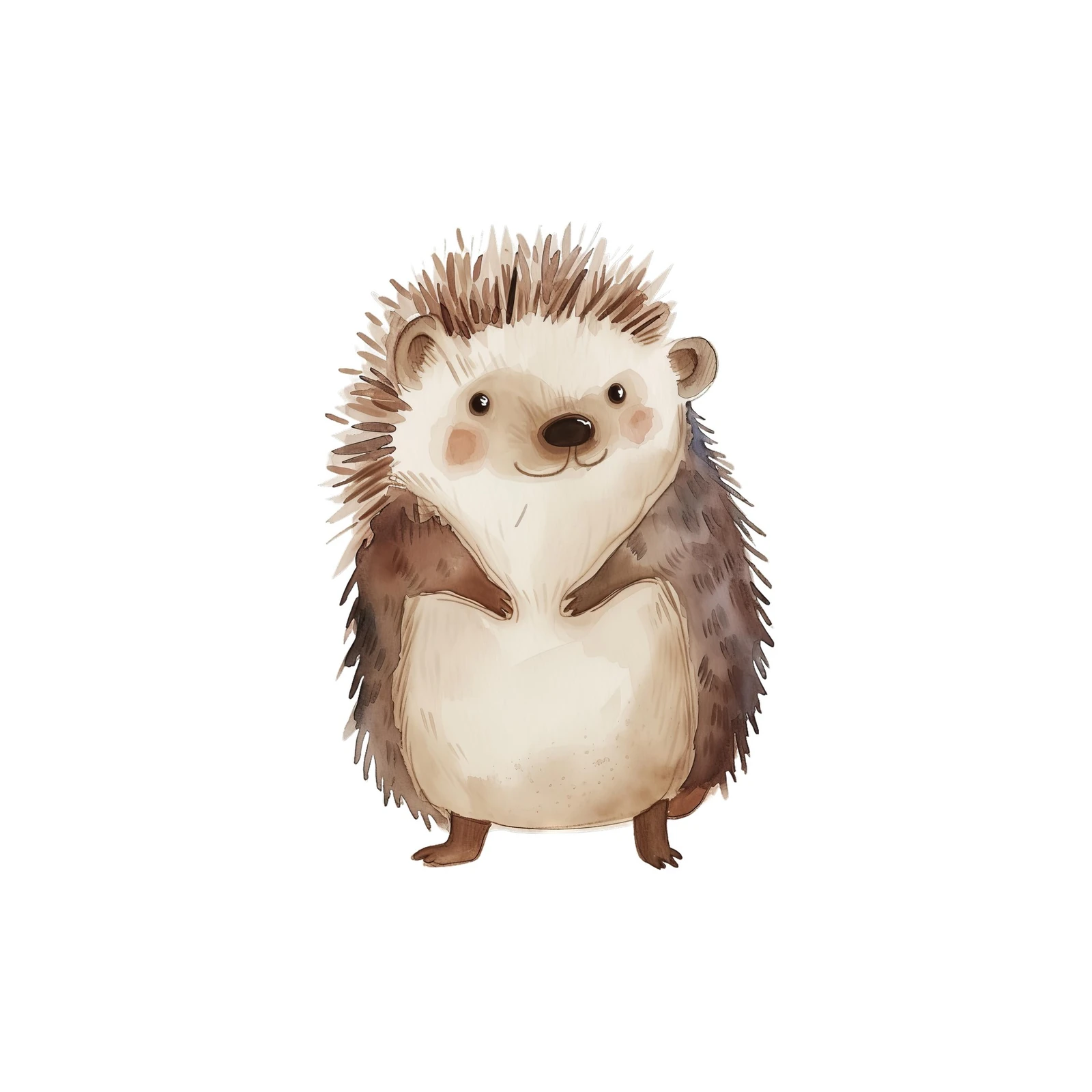 Adorable Watercolor Hedgehog Nursery Art Wall Art
