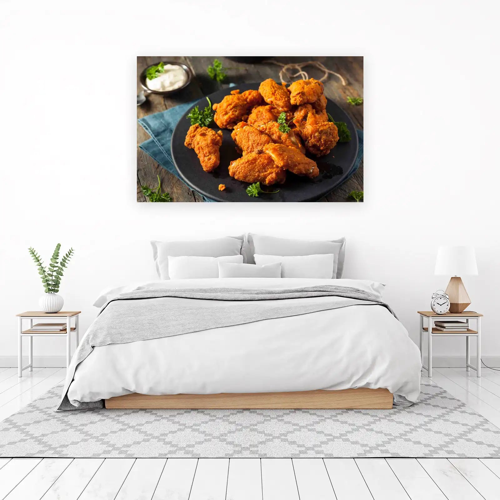 Crispy Fried Chicken Wings Wall Art Wall Art