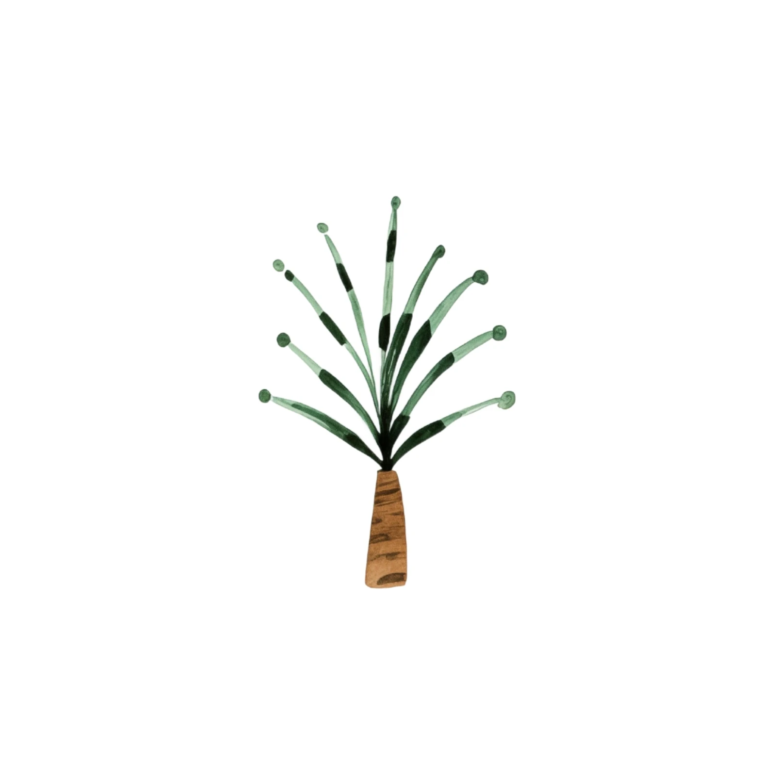 Bohemian Green Plant Art Wall Art