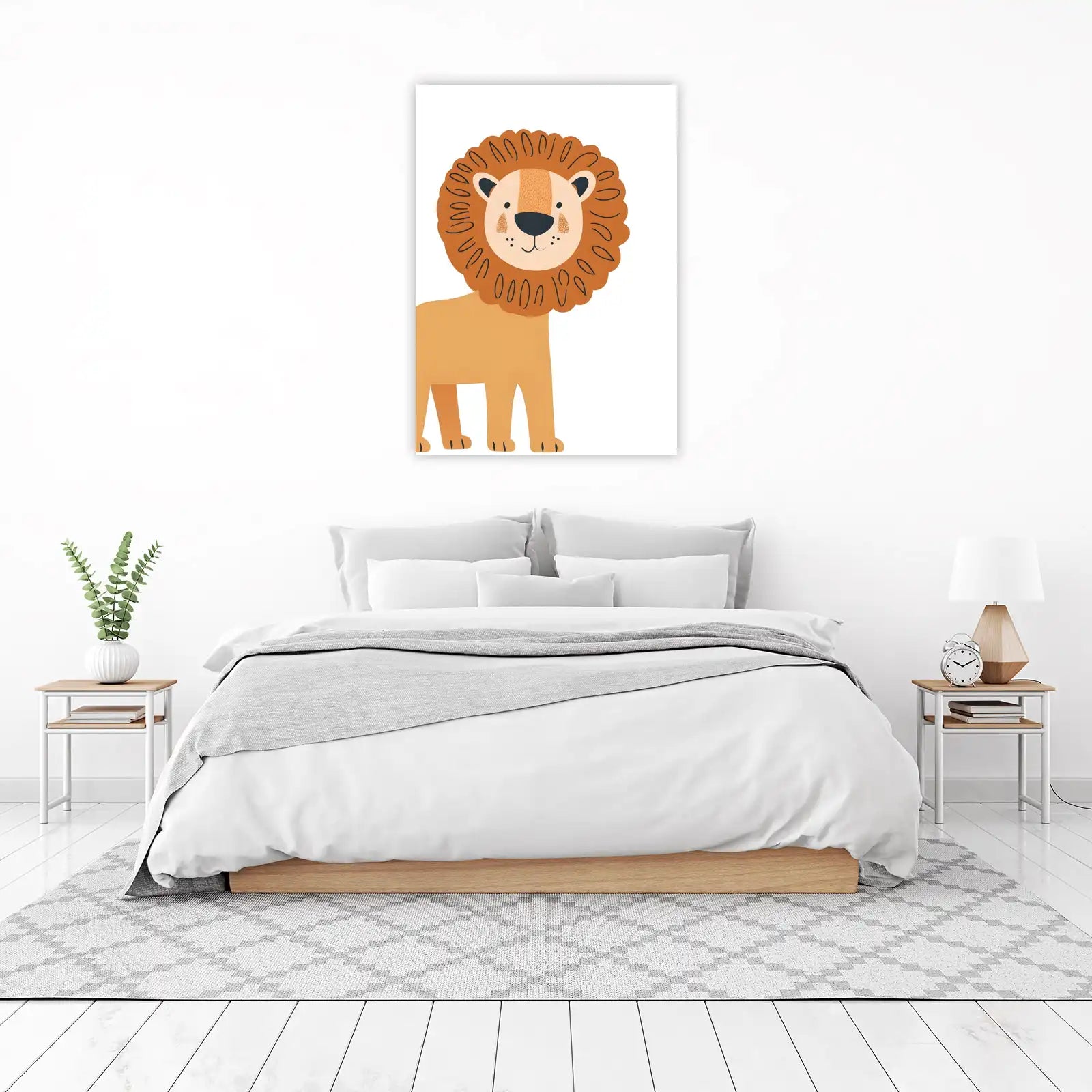Cute Cartoon Lion Wall Art Wall Art