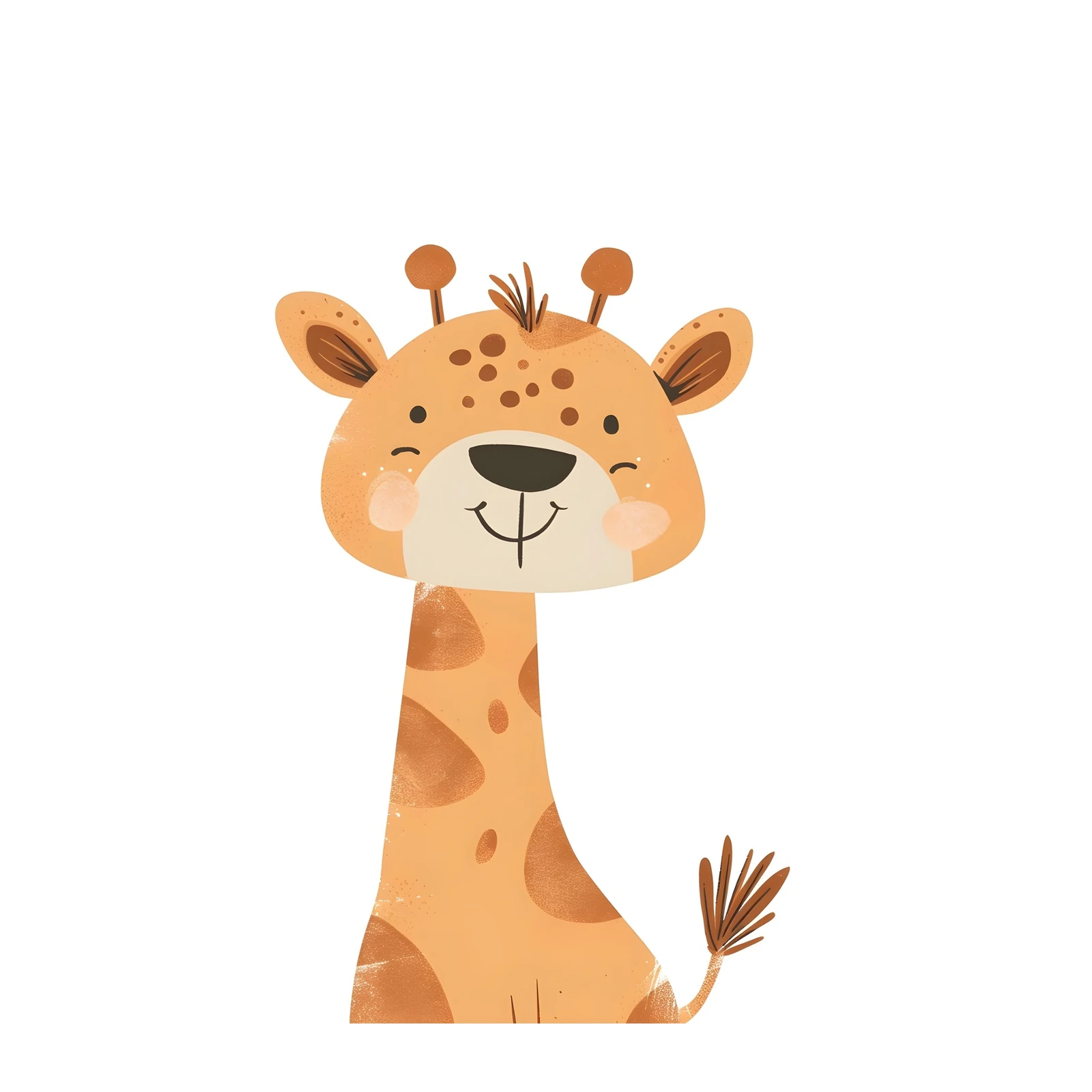 Cute Giraffe Safari Nursery Wall Art