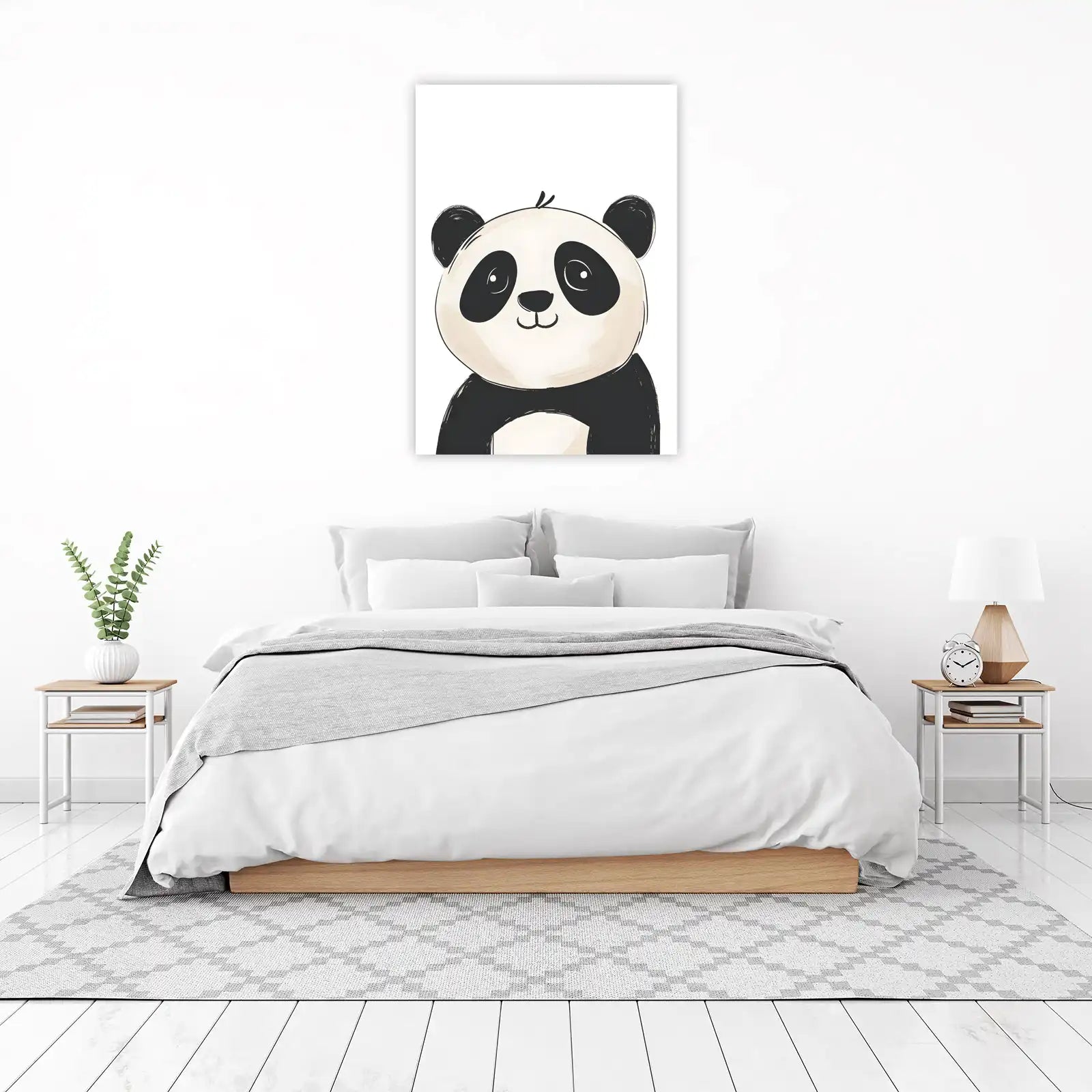 Adorable Panda Peeking Wall Art