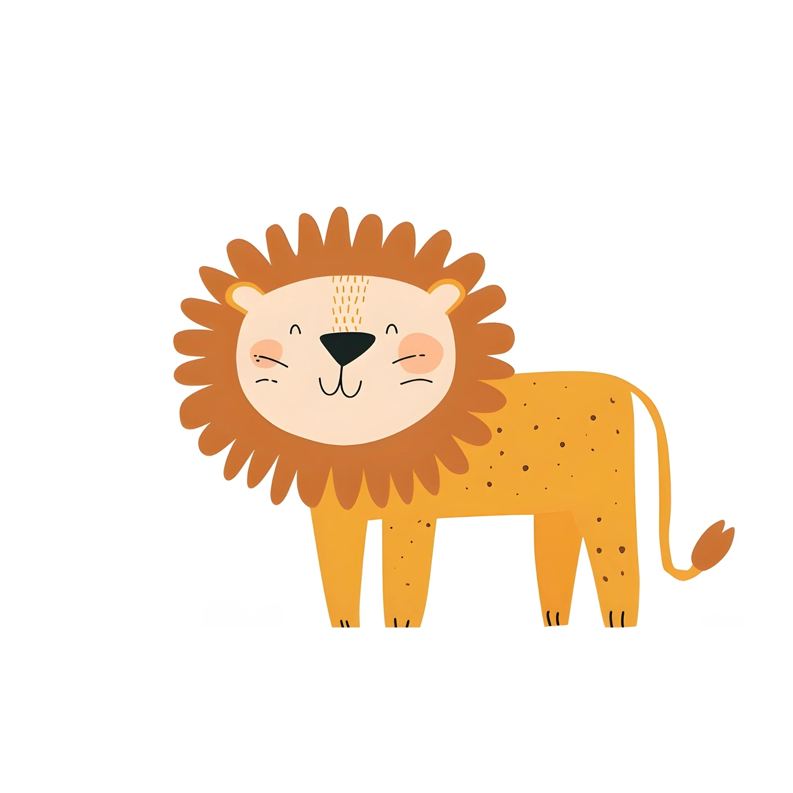 Happy Lion Safari Cute Kids Room Wall Art