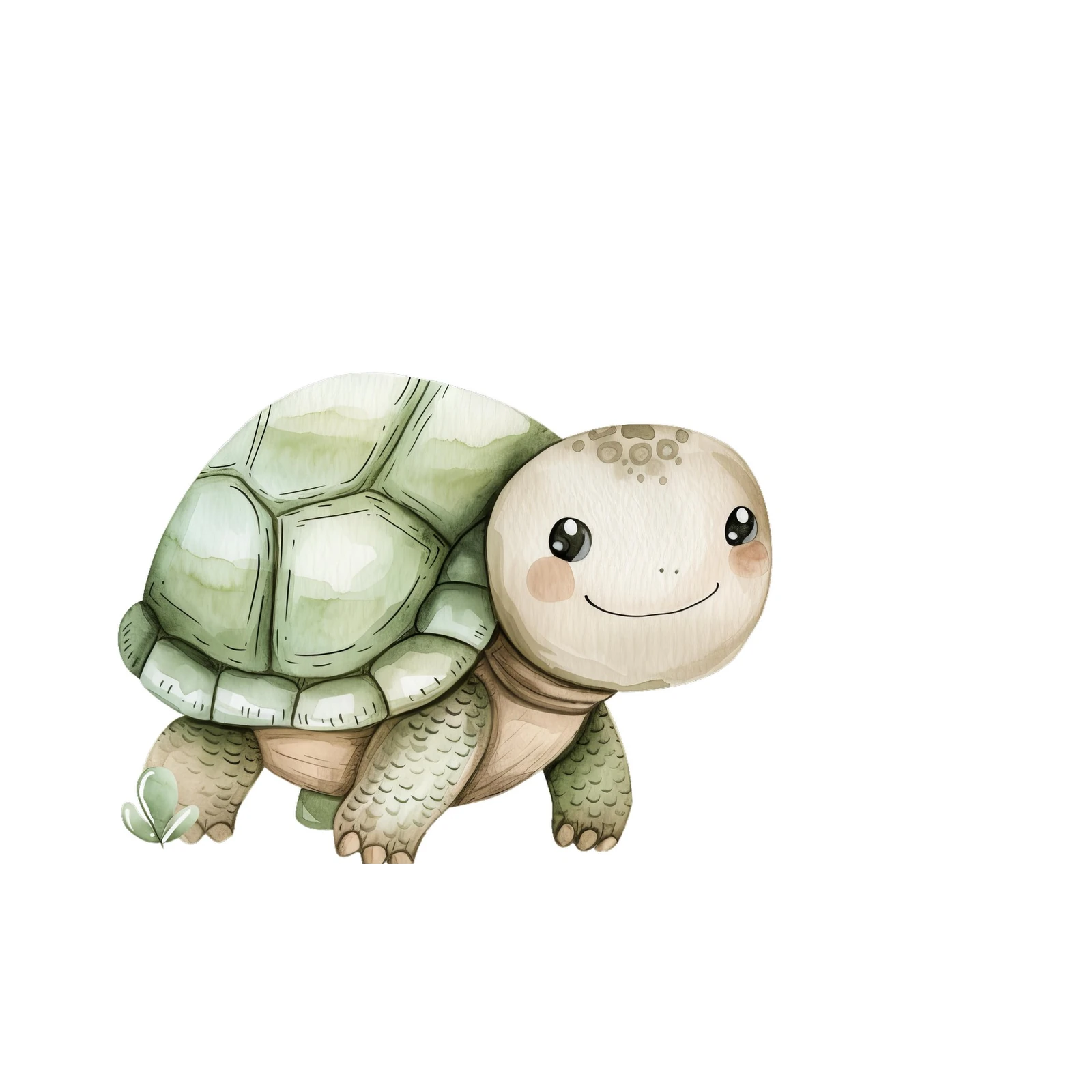 Adorable Turtle Watercolor Nursery Wall Art Wall Art
