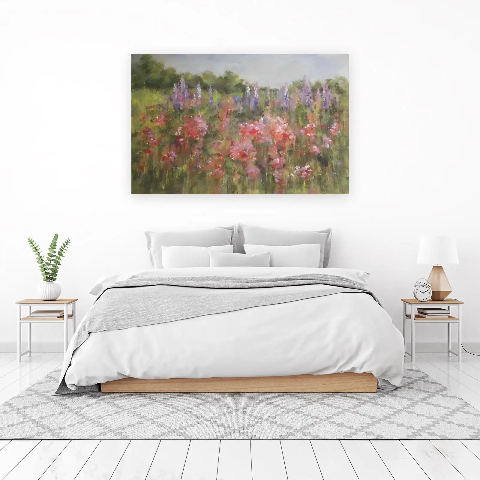 Lush Meadow Floral Landscape Wall Art