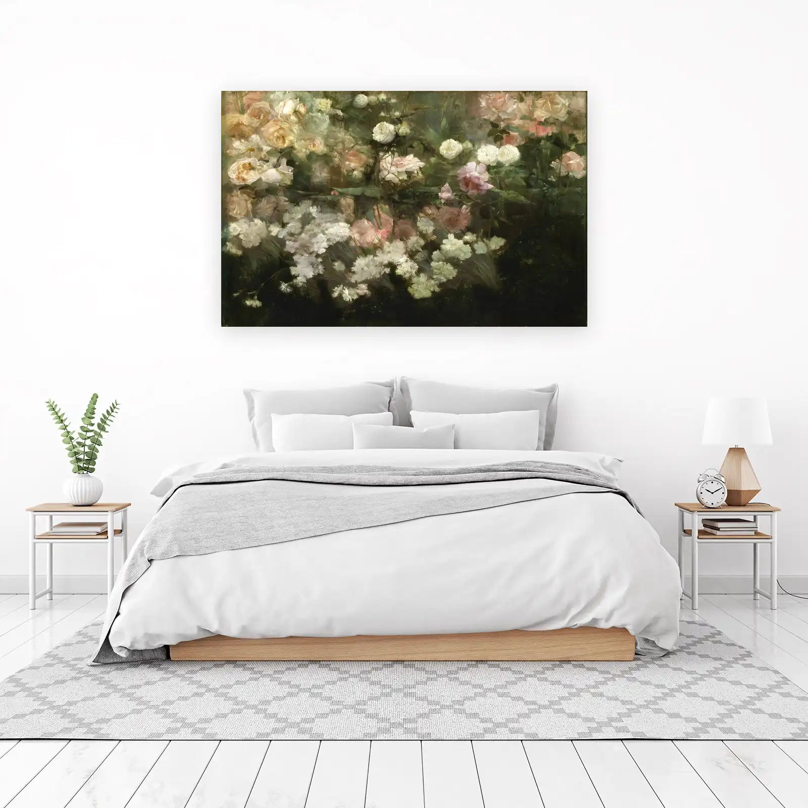 Elegant Rose Garden Impressionist Wall Art