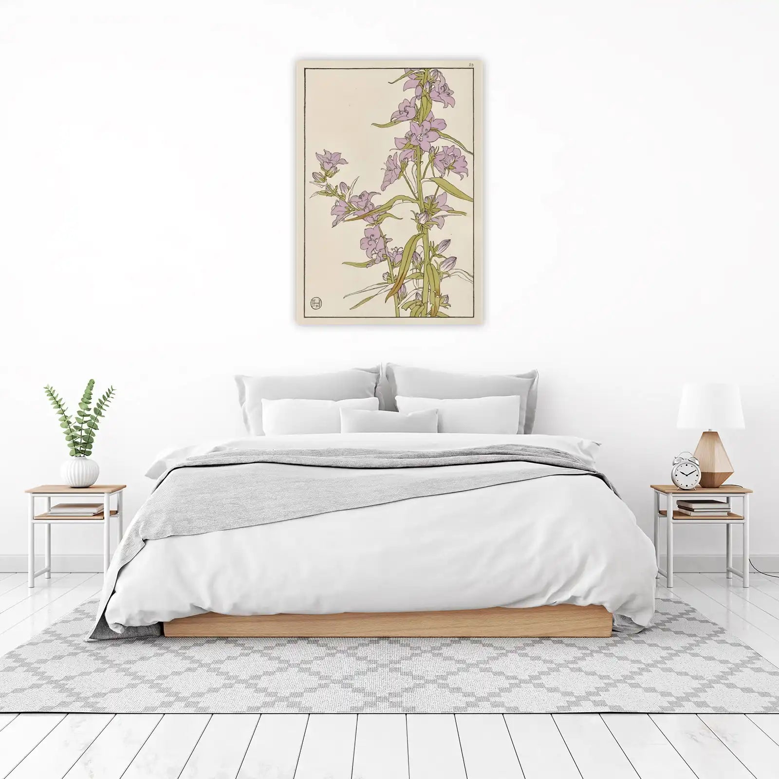 Elegant Lavender Floral Botanical Wall Art