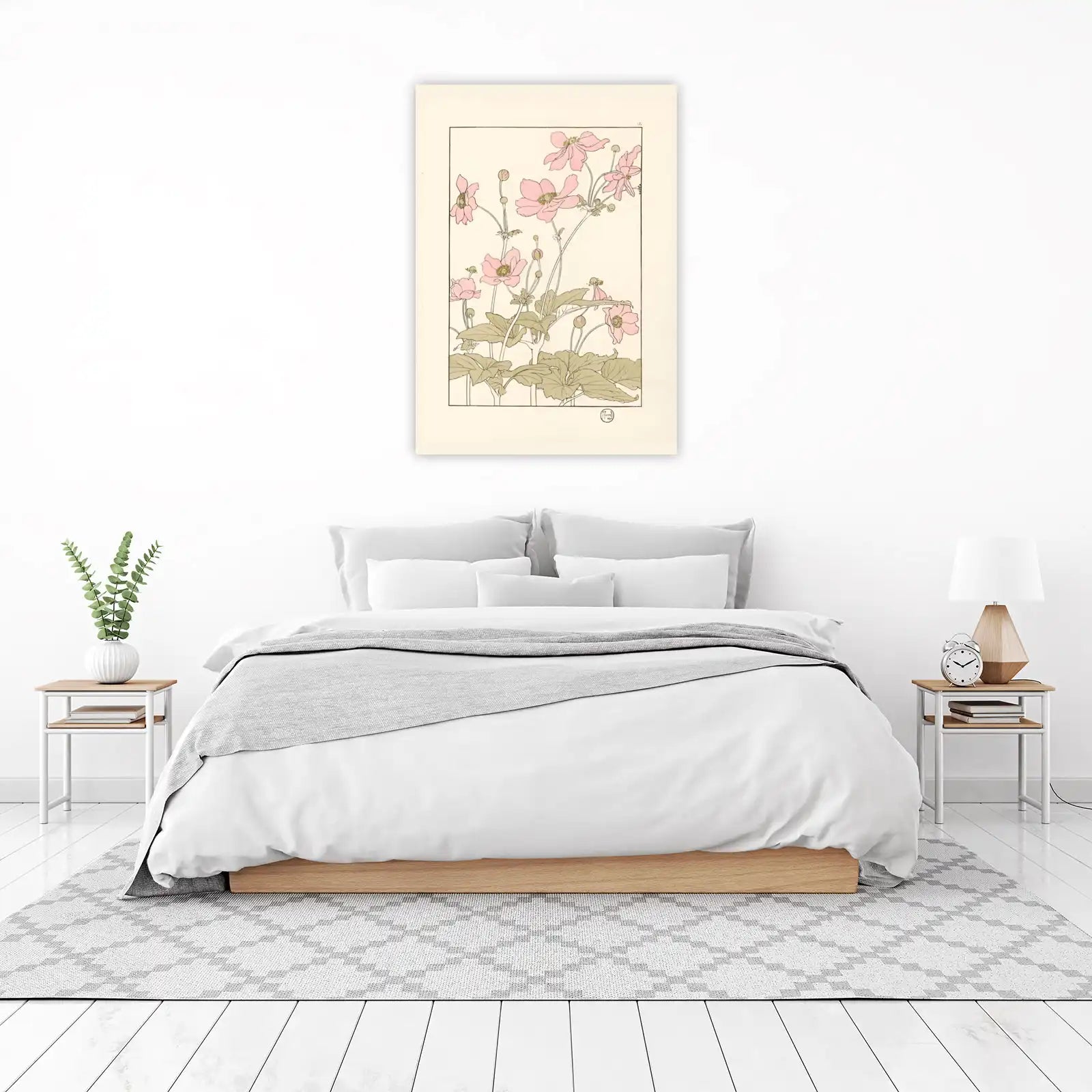 Blush Blossom Japanese Anemone Wall Art