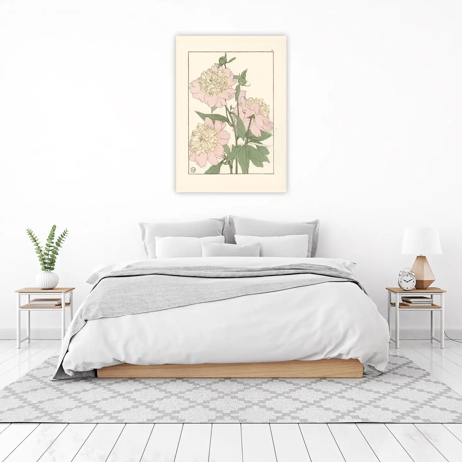 Elegant Pink Peonies Art Wall Art