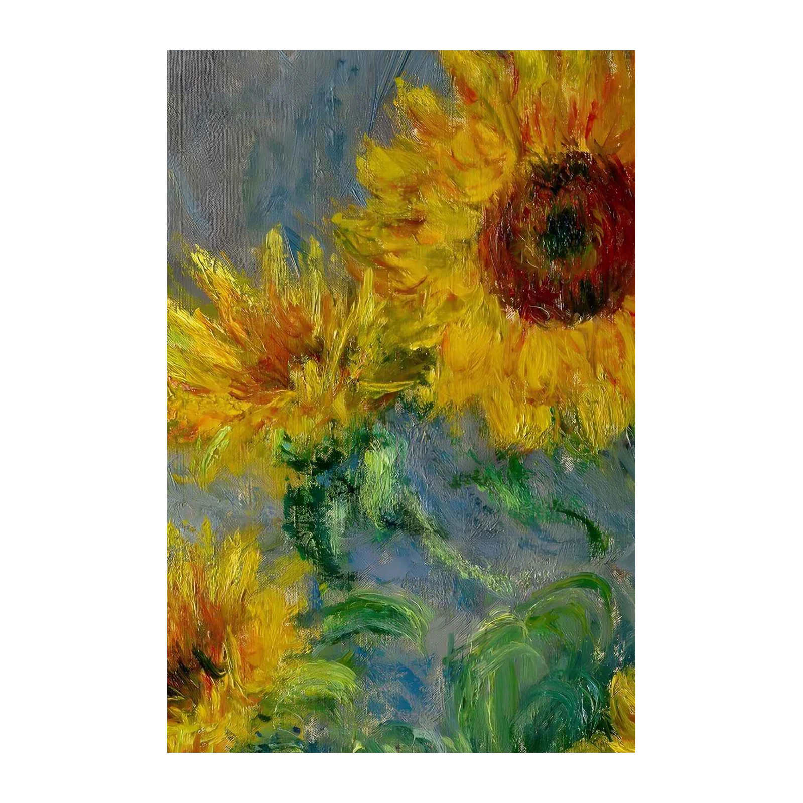 Vibrant Impressionist Sunflowers Wall Art