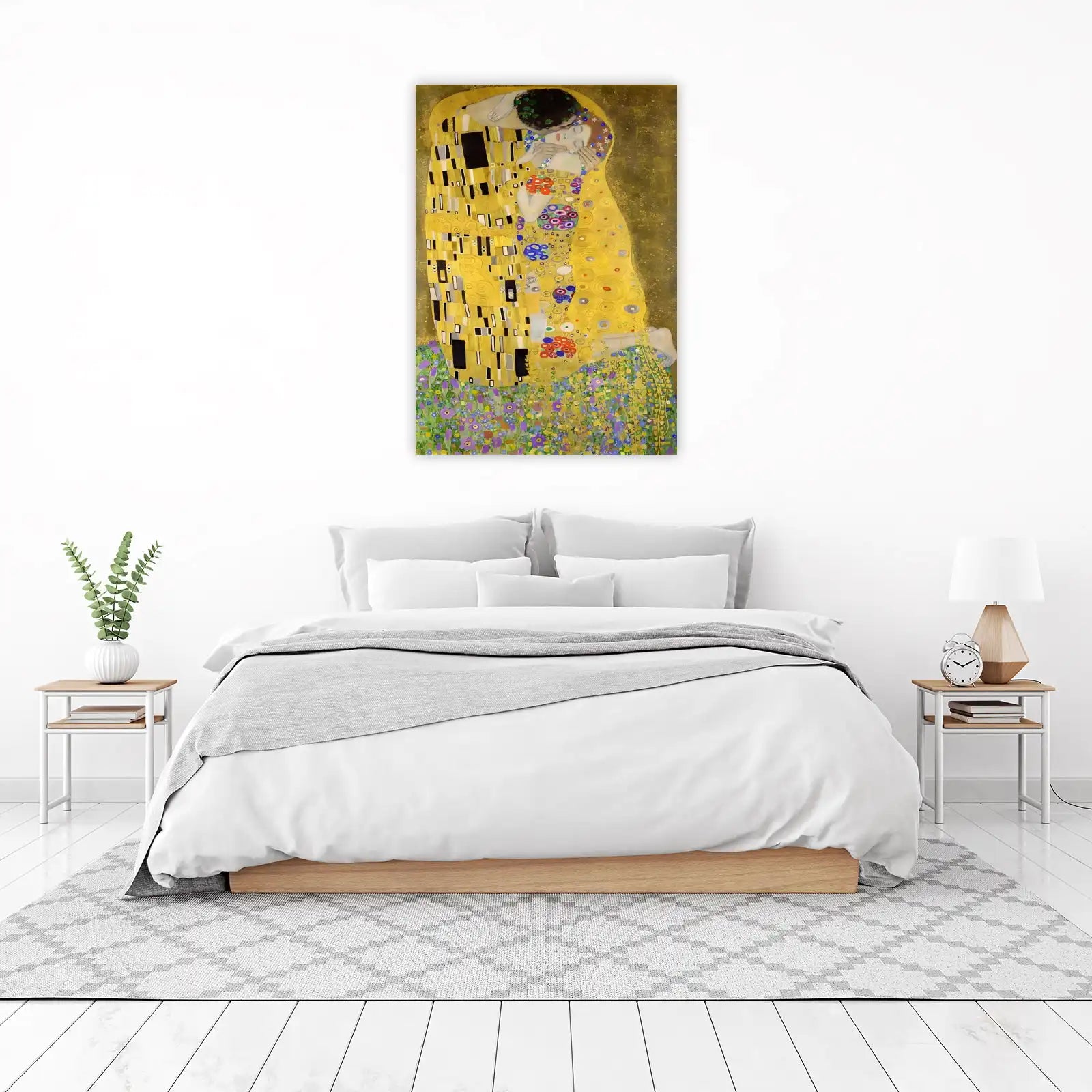 Gustav Klimt's The Kiss Gold Wall Art