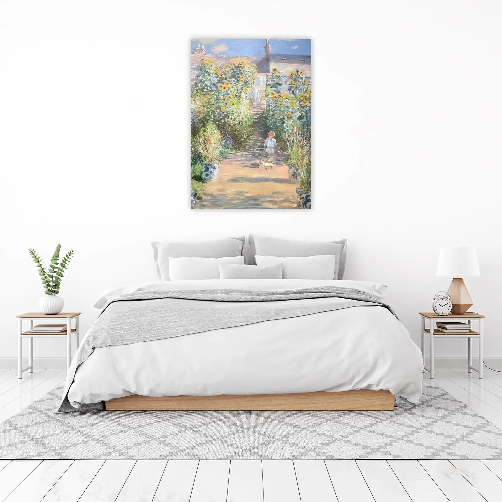 Sunflowers Garden Path Impressionist Wall Art