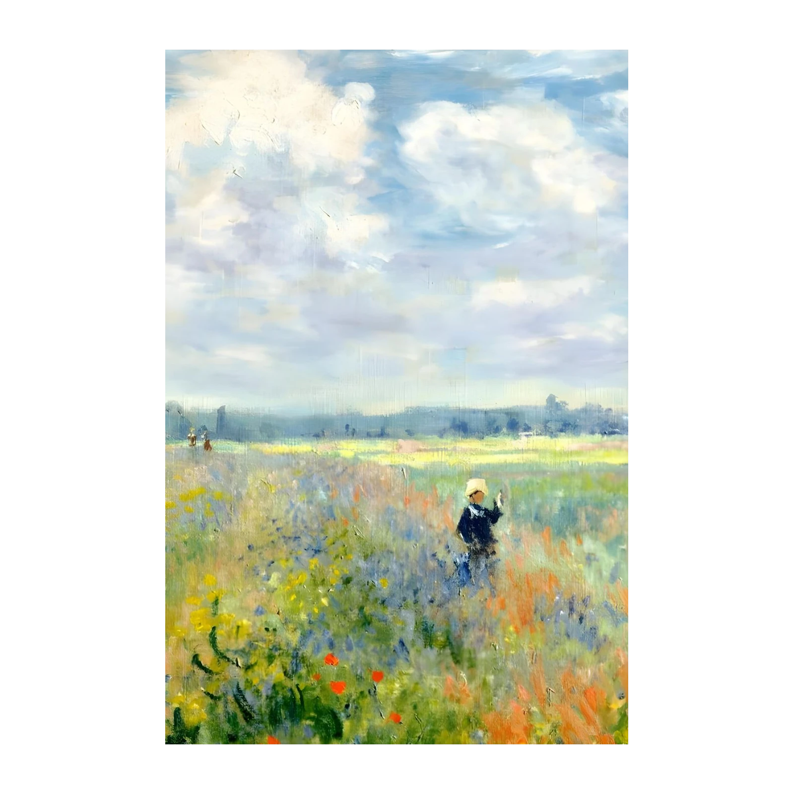 Impressionist Meadow Scene Wall Art