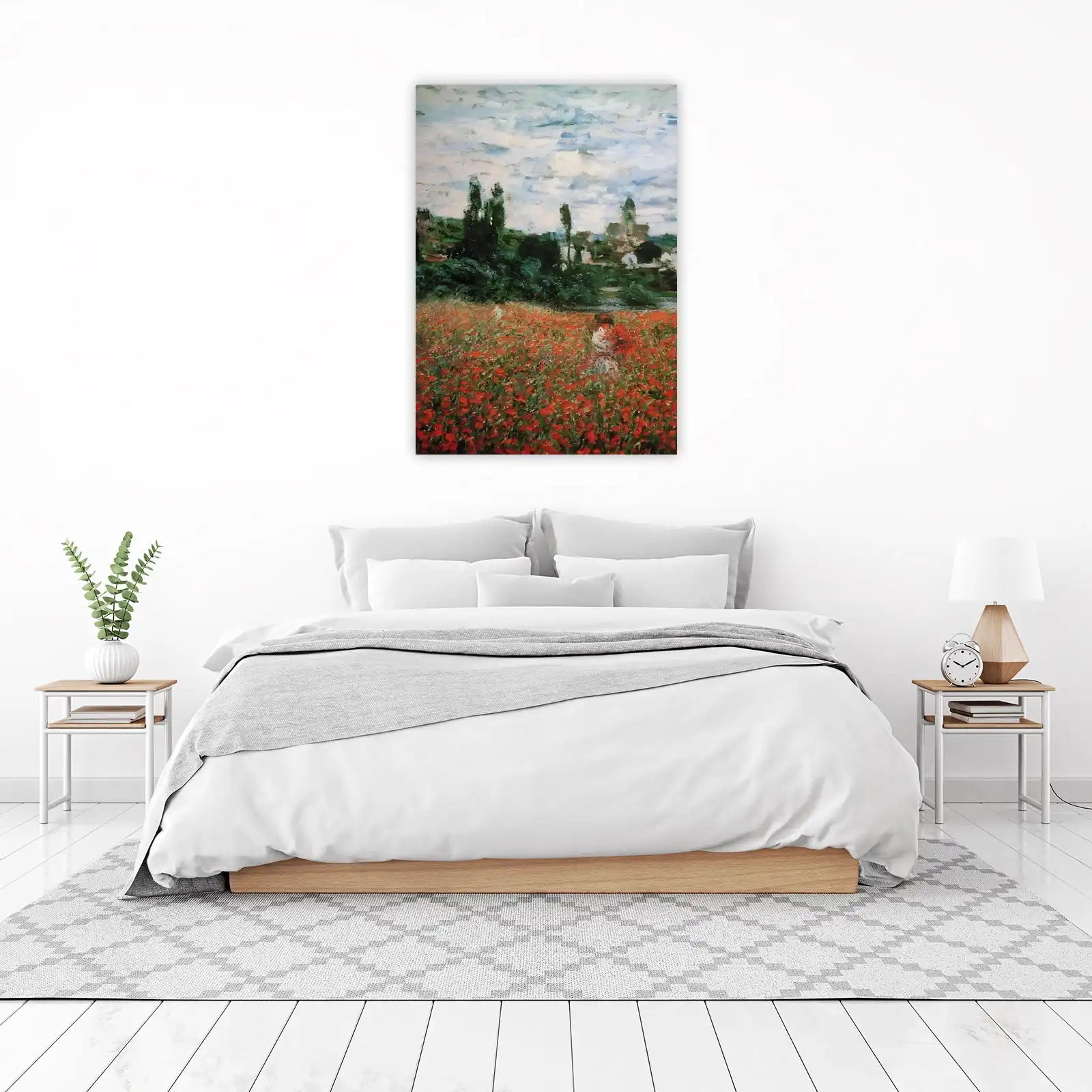 Poppy Field Landscape Impressionist Wall Art