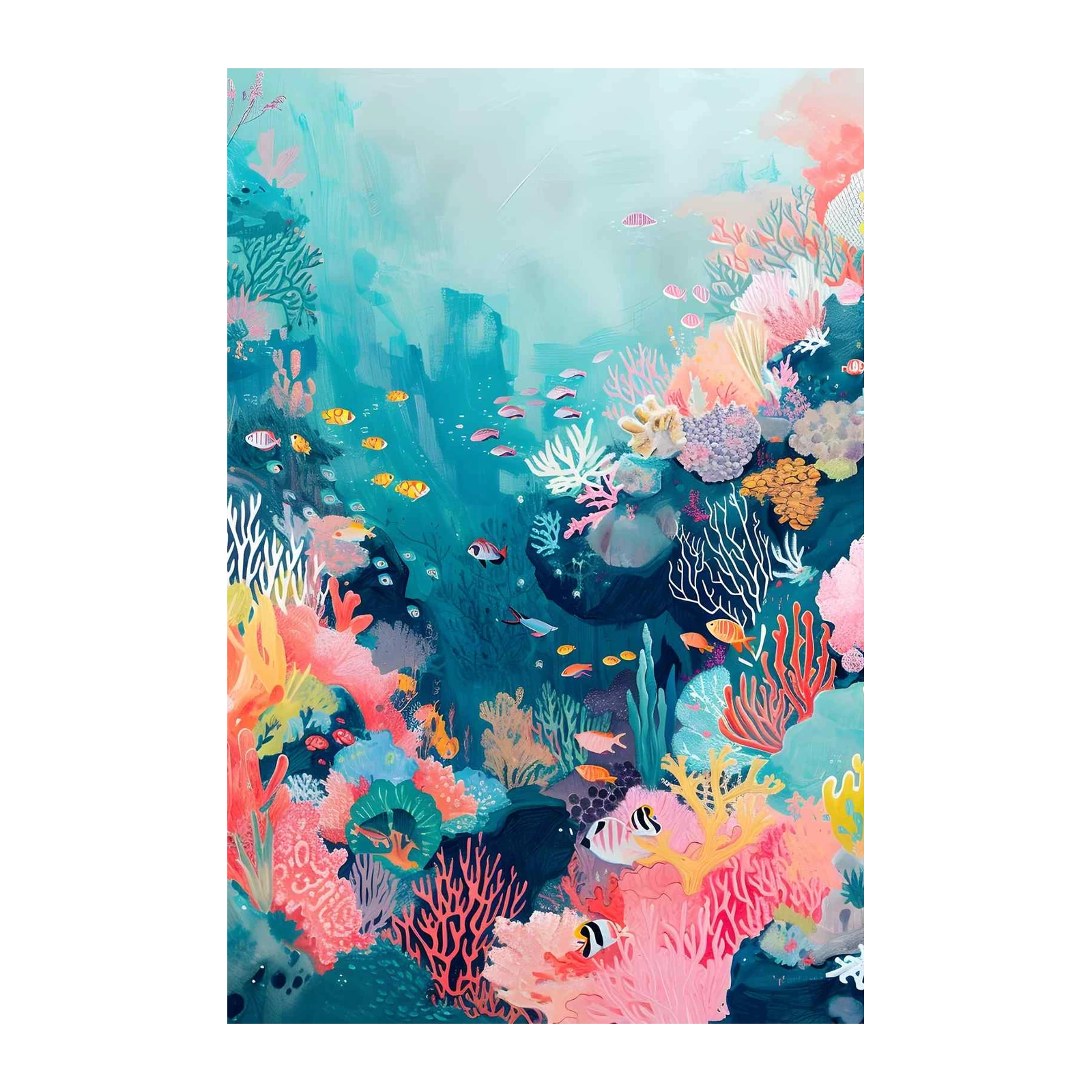 Vibrant Coral Reef Fish Wall Art