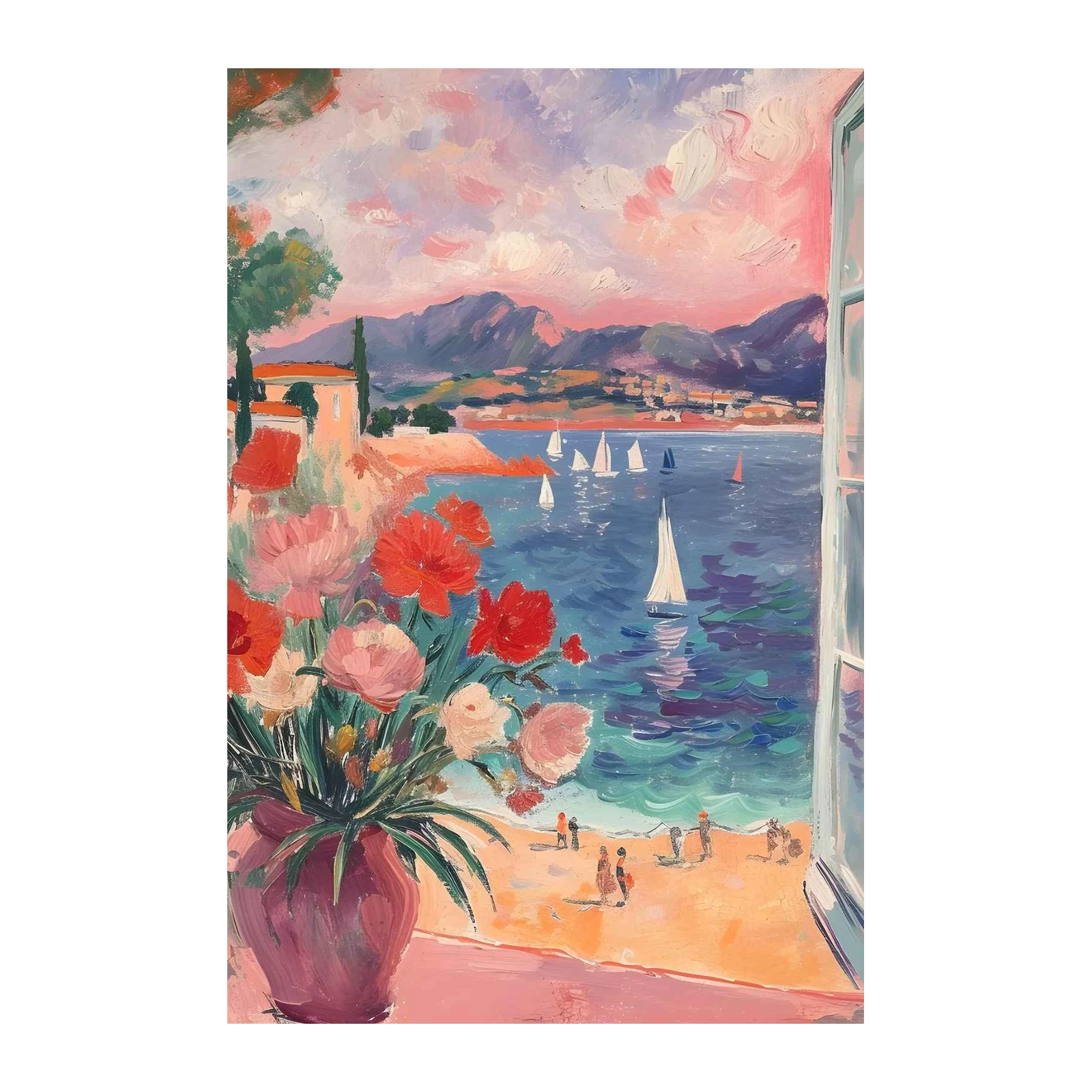 Impressionist Coastal Scene Wall Art