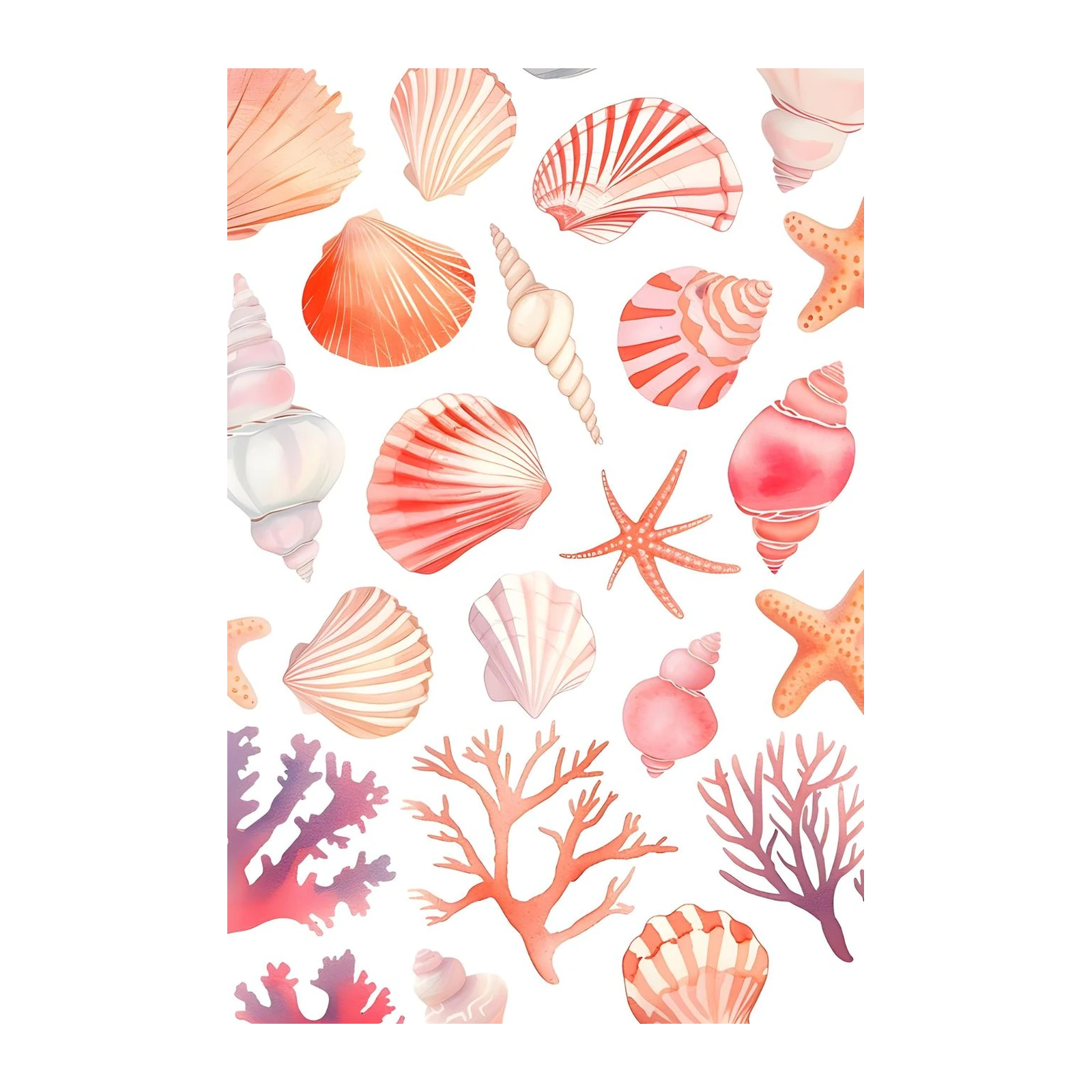 Ocean Delights Seashell & Coral Wall Art