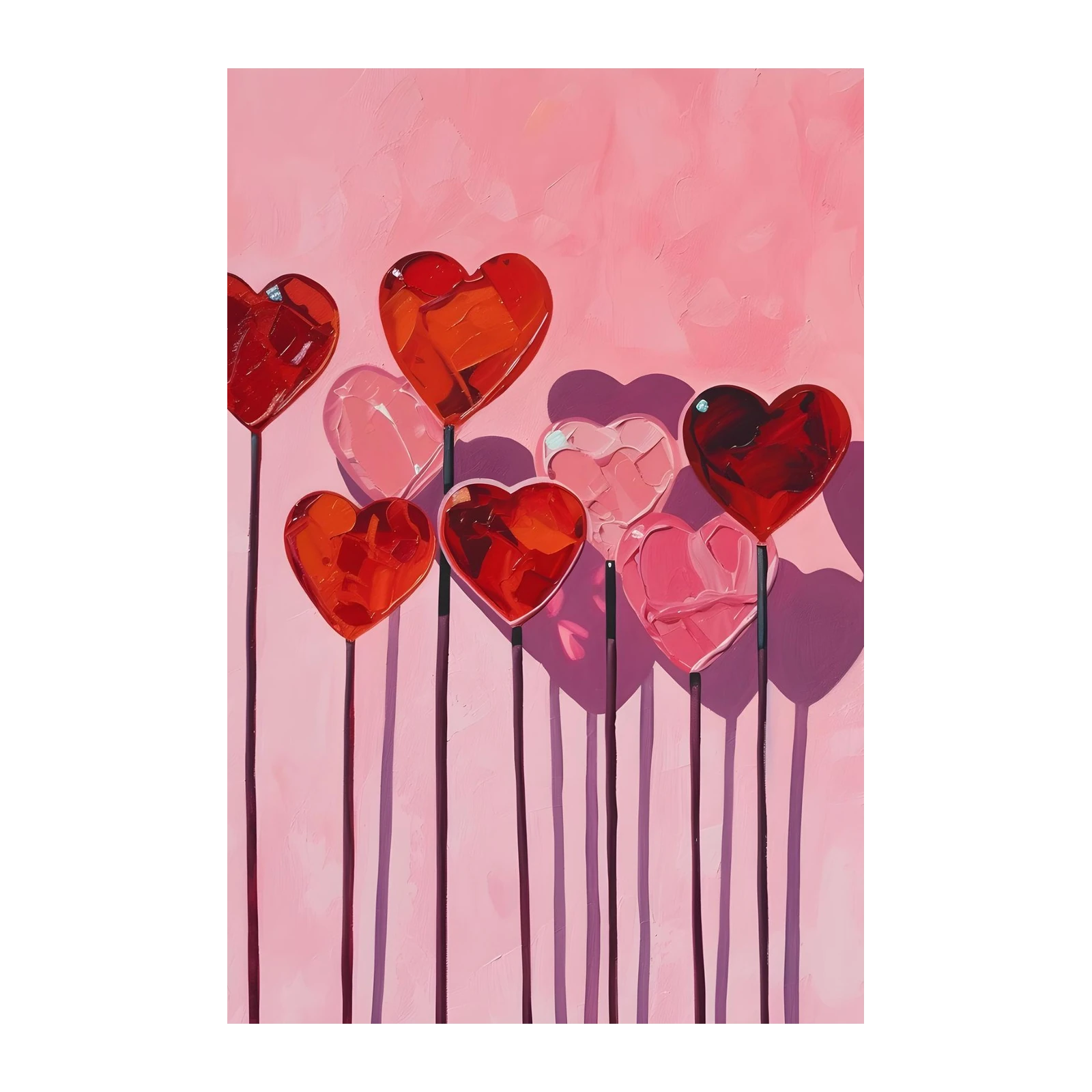 Sweet Hearts Lollipop Wall Art