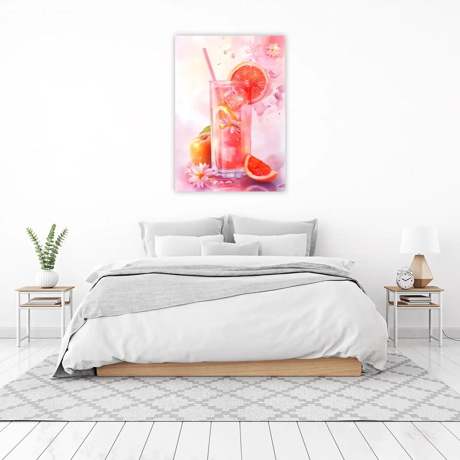Refreshing Grapefruit Elixir Watercolor Wall Art
