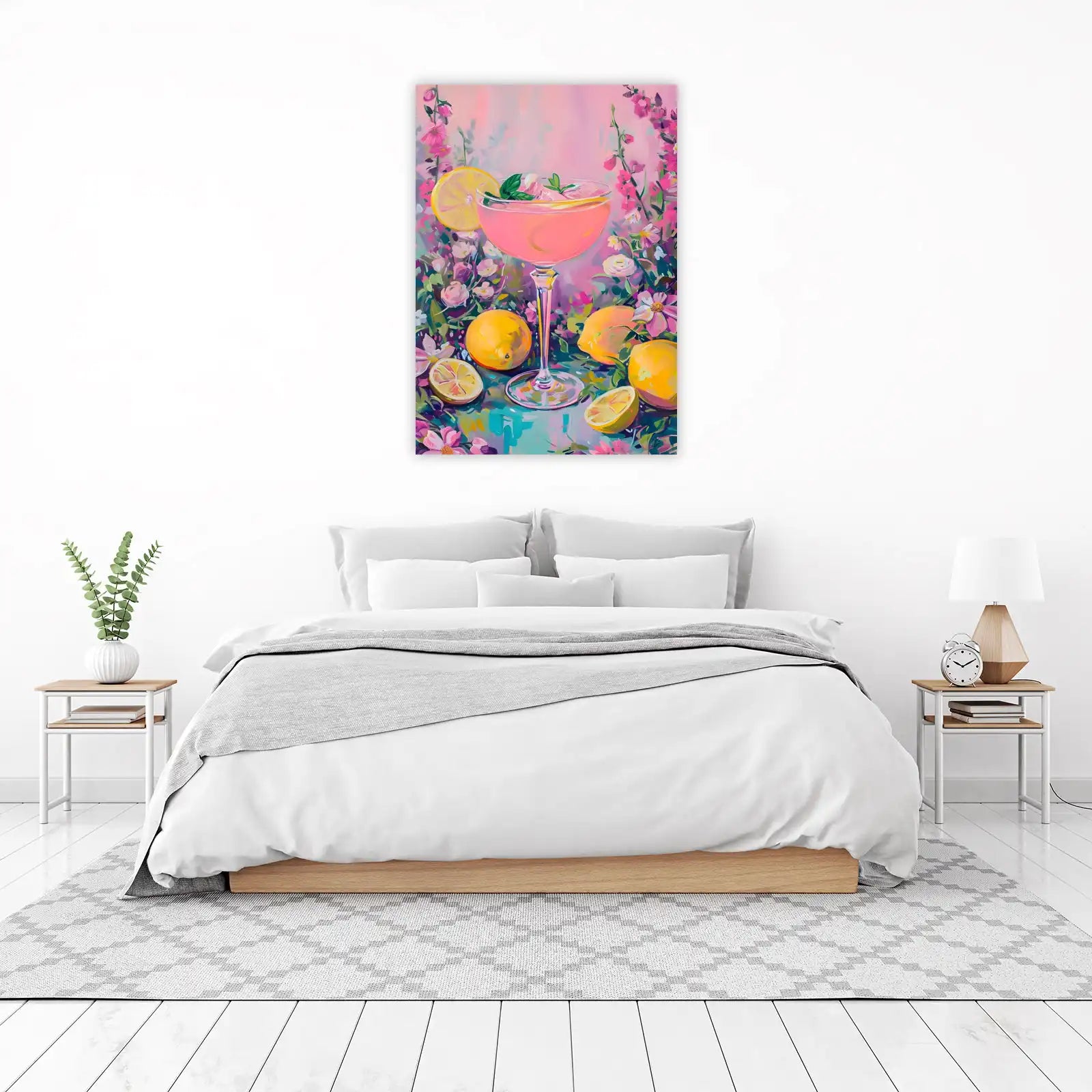 Pink Lemonade & Flowers Wall Art