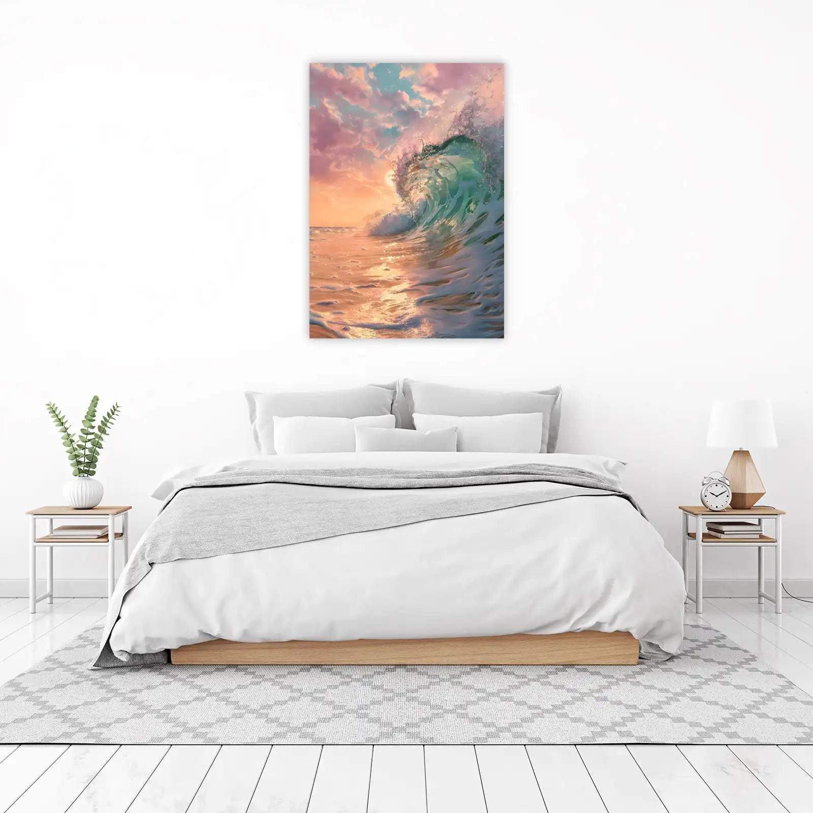 Sunset Ocean Wave Dreamscape Wall Art