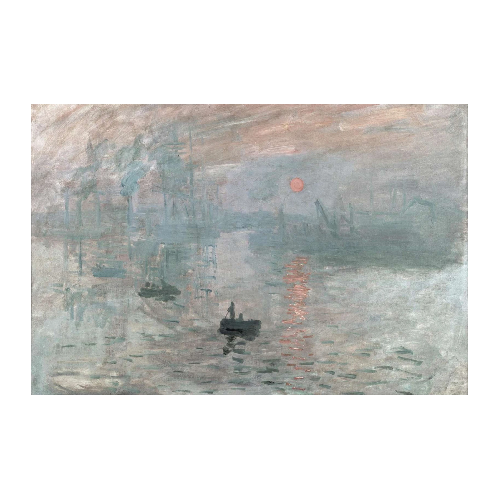 Impressionist Sunrise Harbor Boats Wall Art