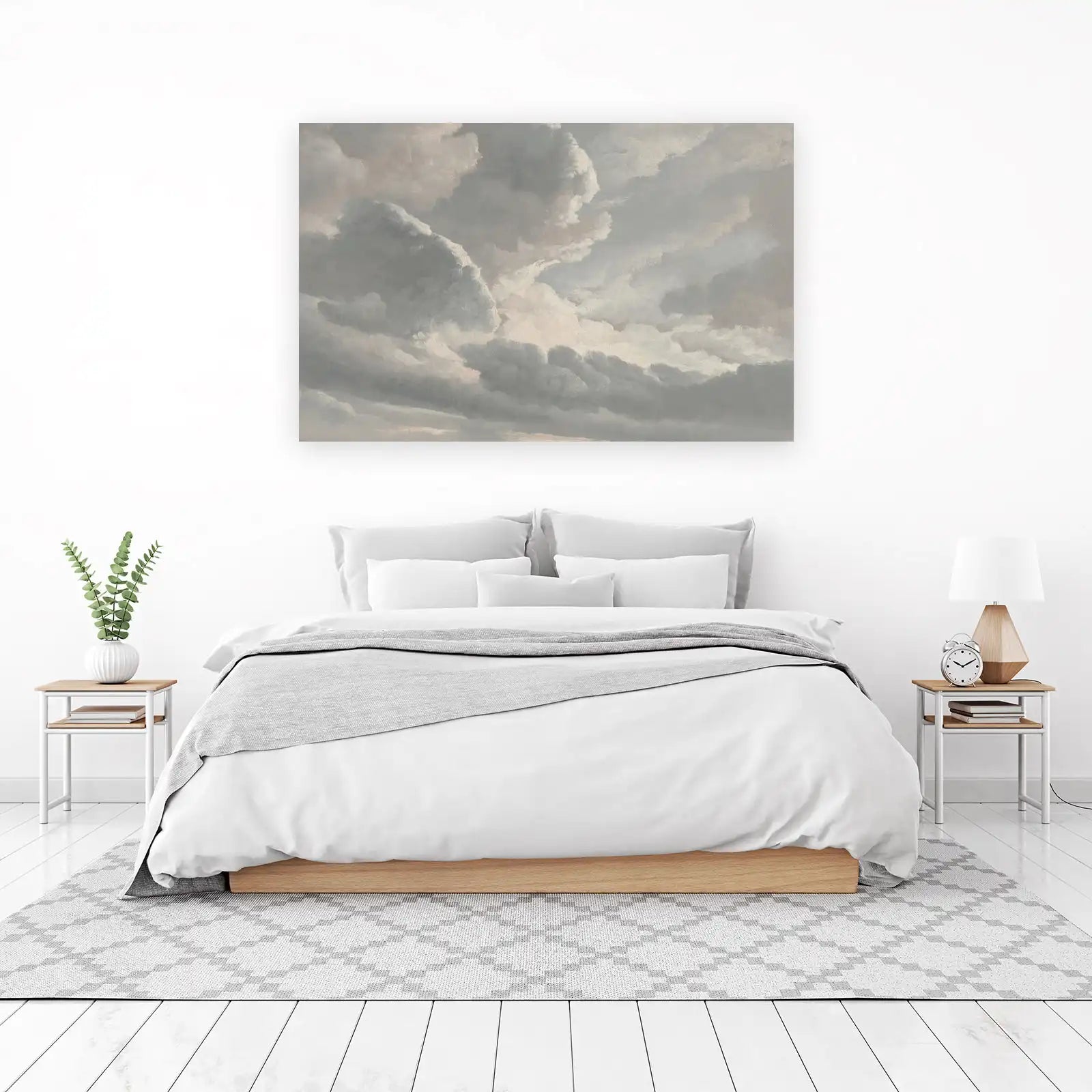 Serene Cloudscape Oil Painting Wall Art