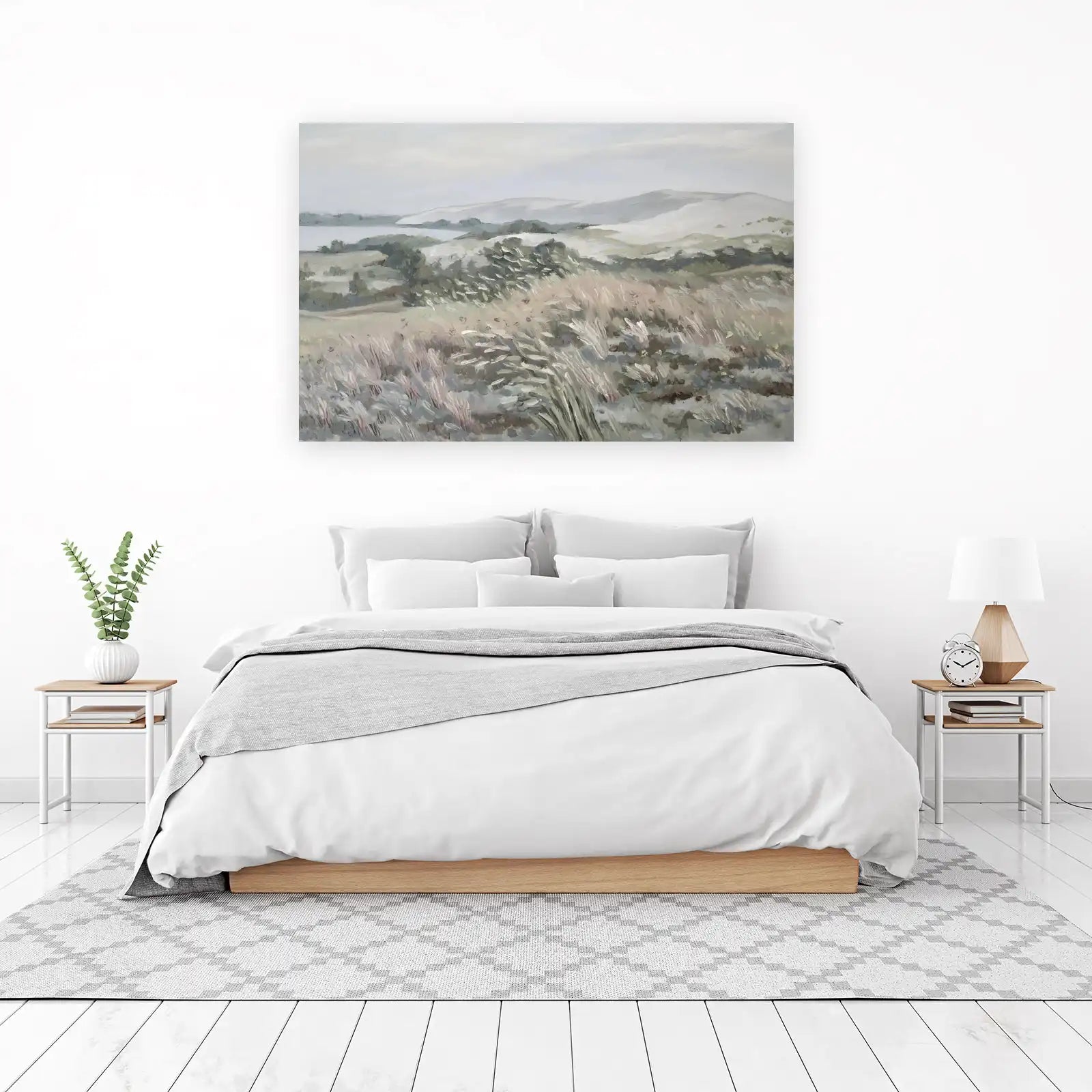 Serene Landscape With Grasses Wall Art