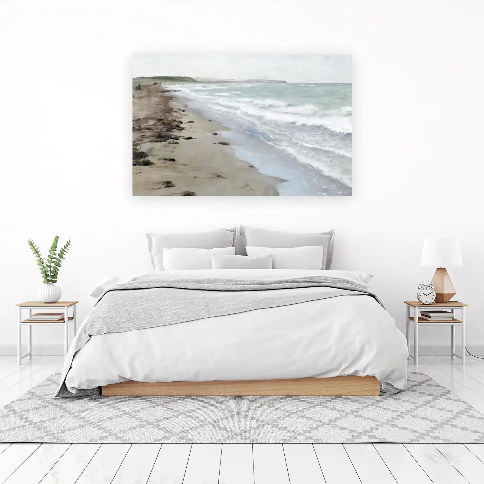 Serene Coastal Beach Waves Wall Art