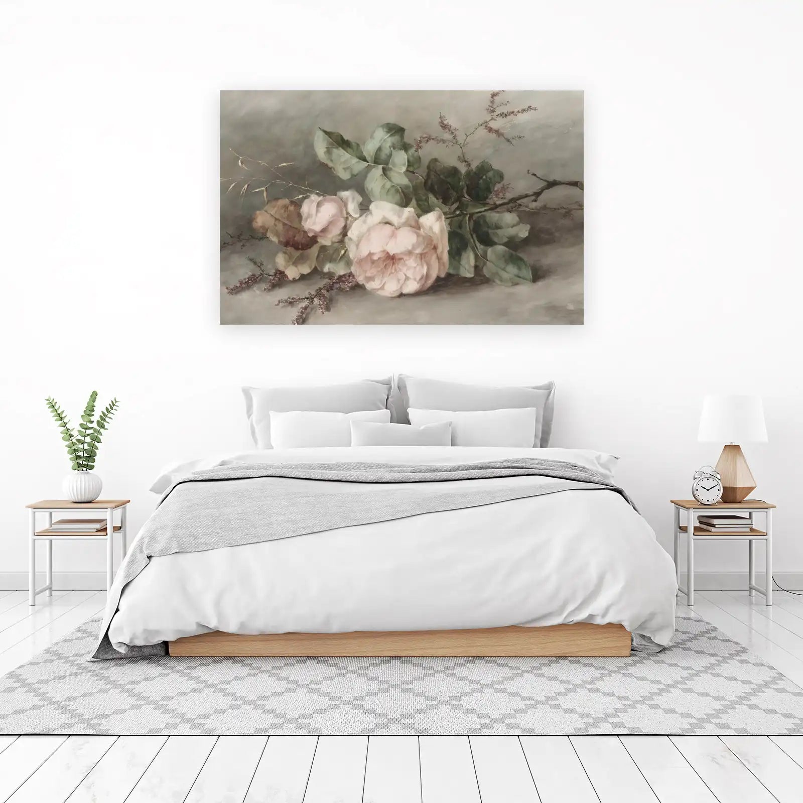 Ethereal Roses Floral Botanical Wall Art
