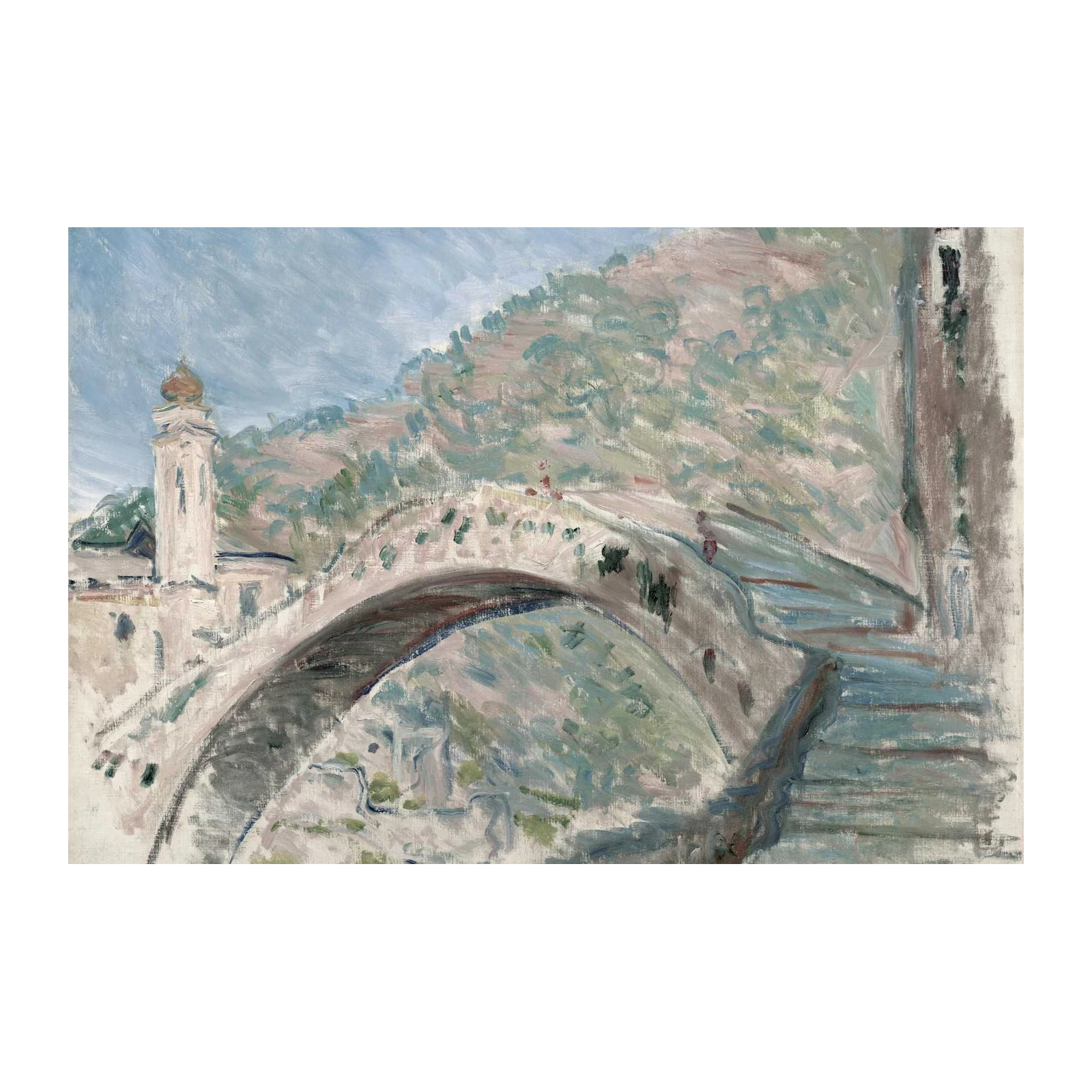 Impressionist Bridge & Tower Wall Art