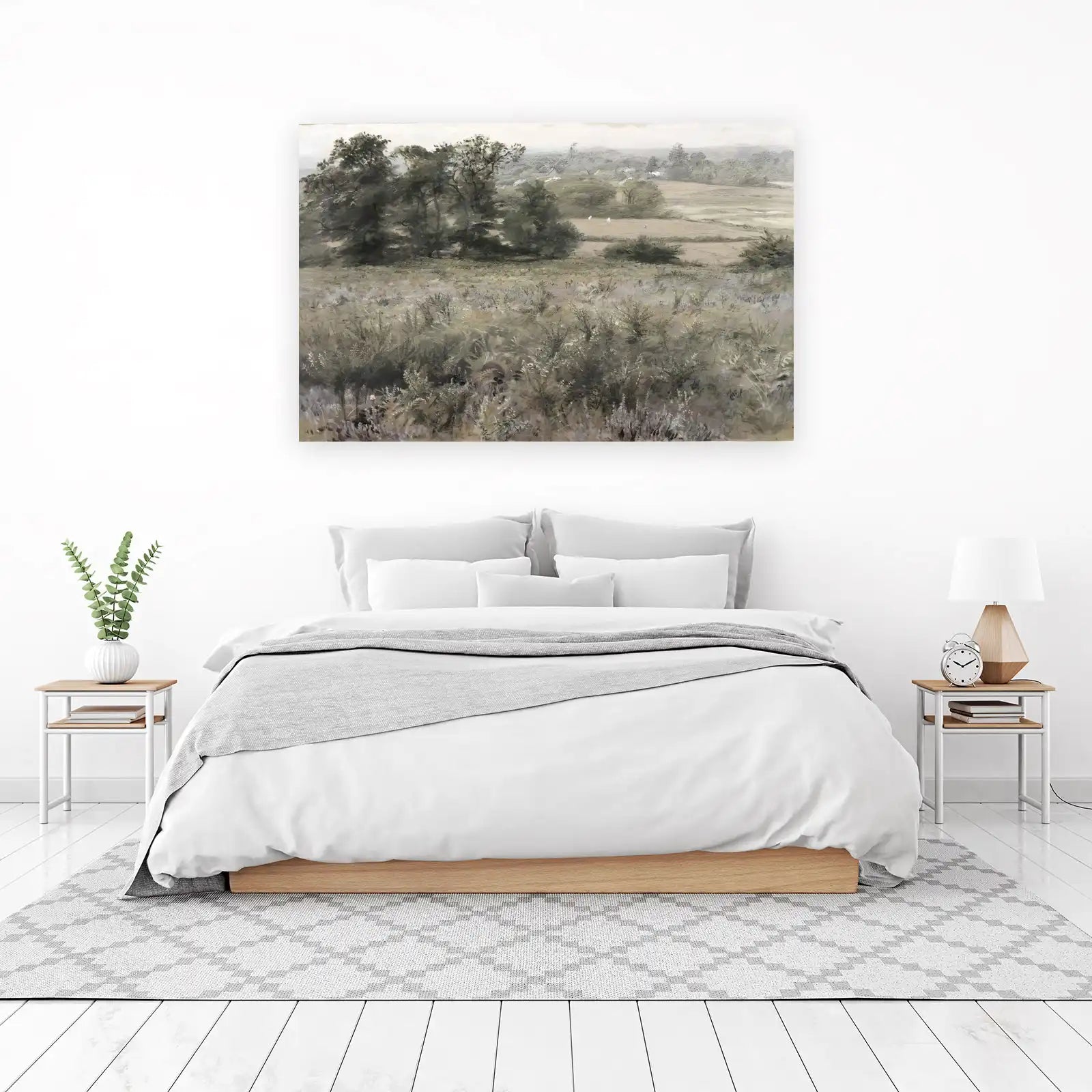 Serene Meadow Landscape Wall Art