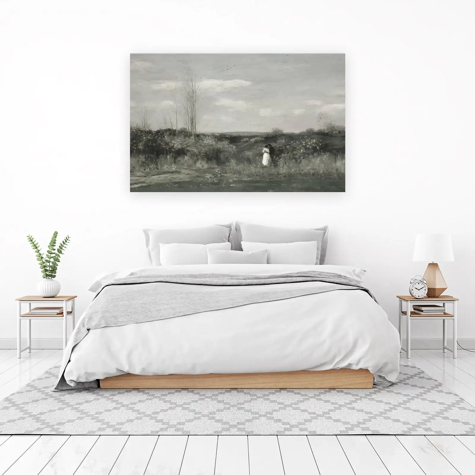 Romantic Meadow Embrace Wall Art