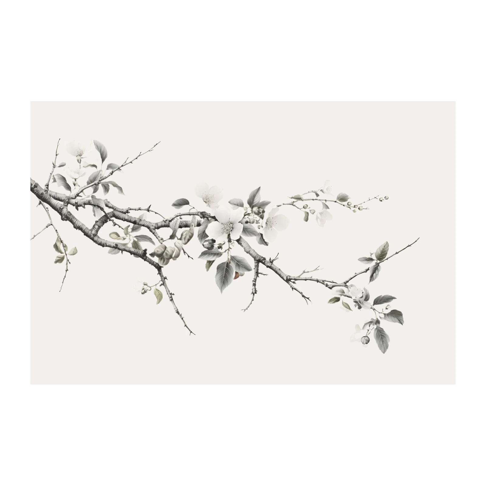 Serene Blossom Branch Wall Art