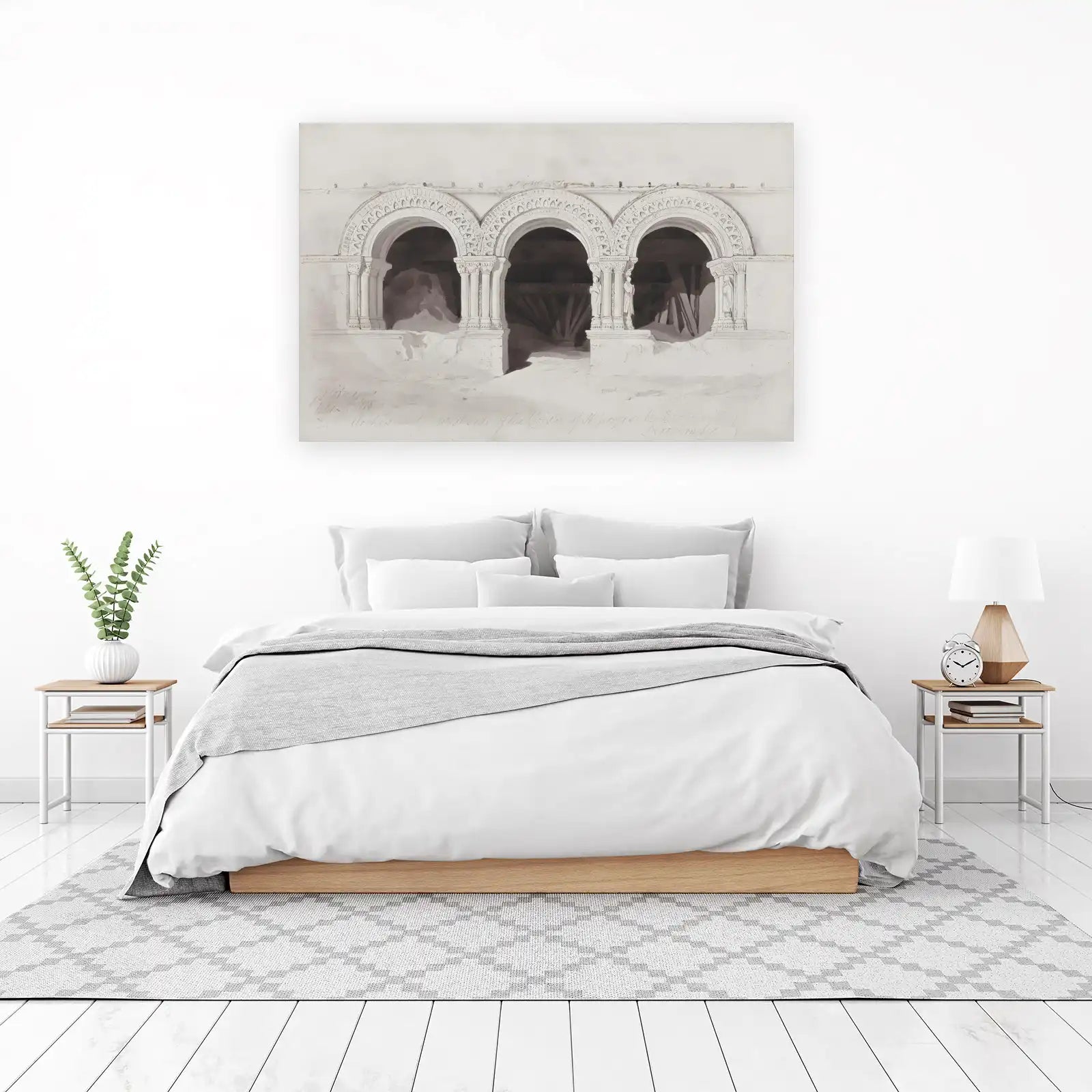 Historic Arches Normandy Watercolor Wall Art