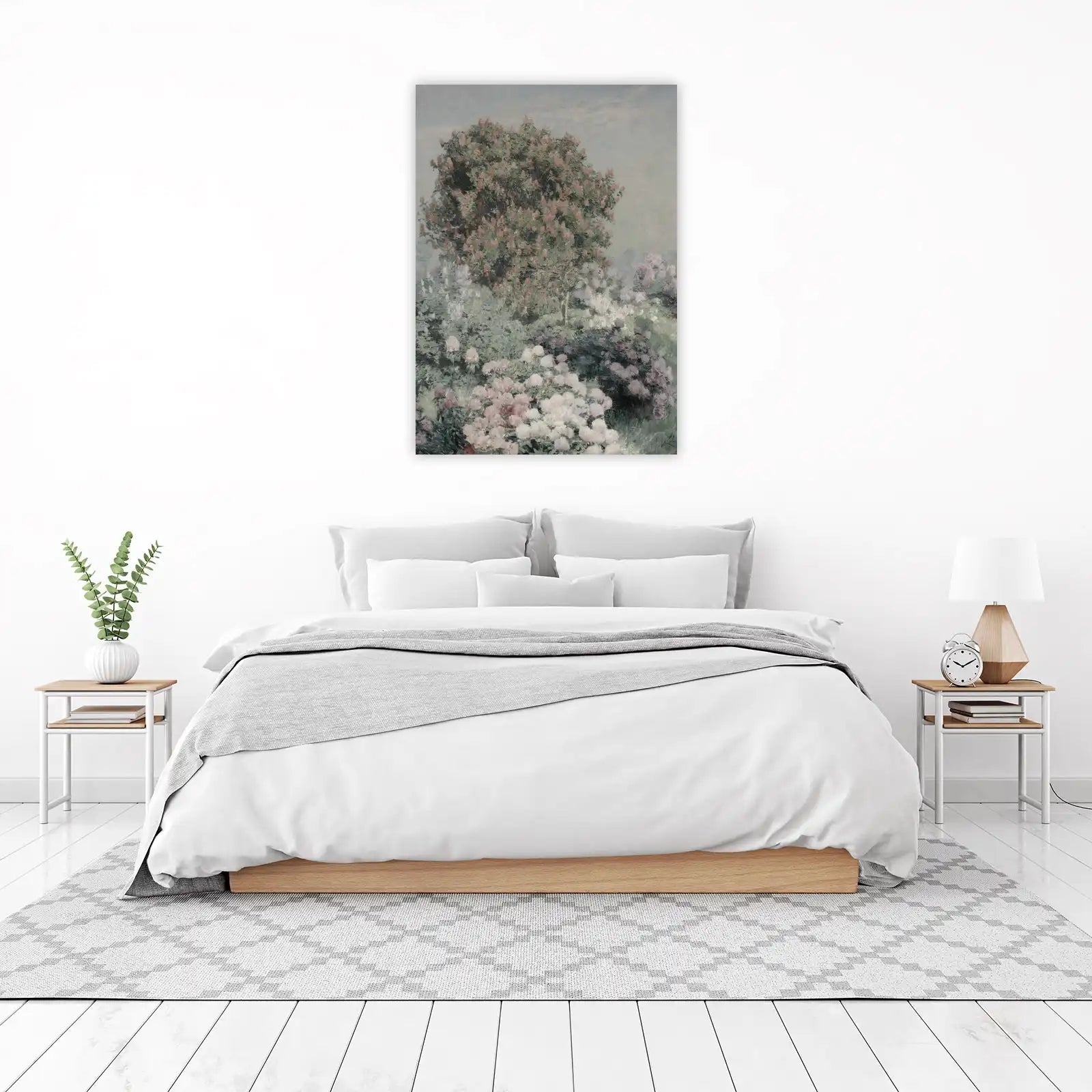 Blooming Garden Landscape Oil Painting Wall Art